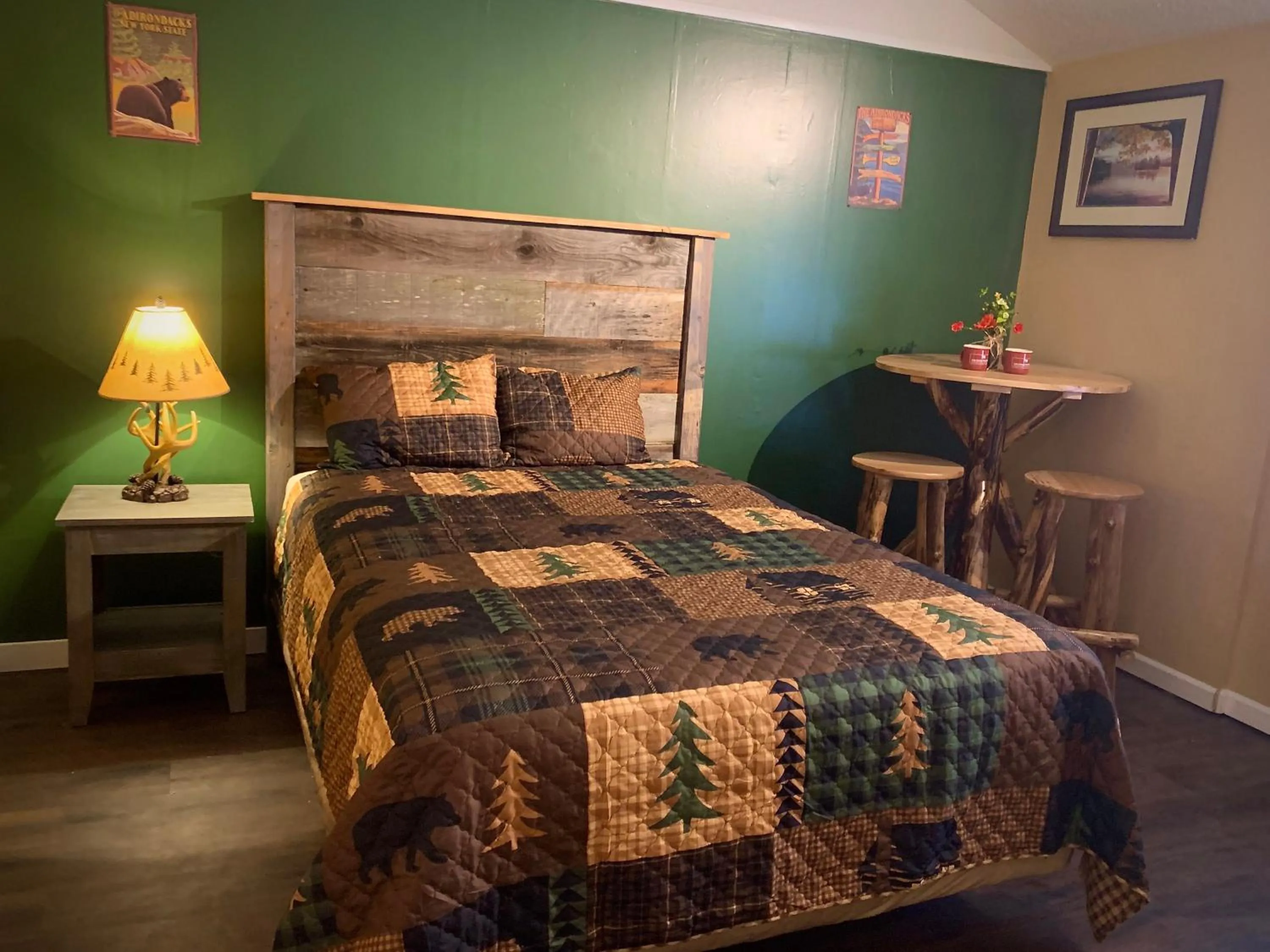 Decorative detail, Bed in Motel Montreal