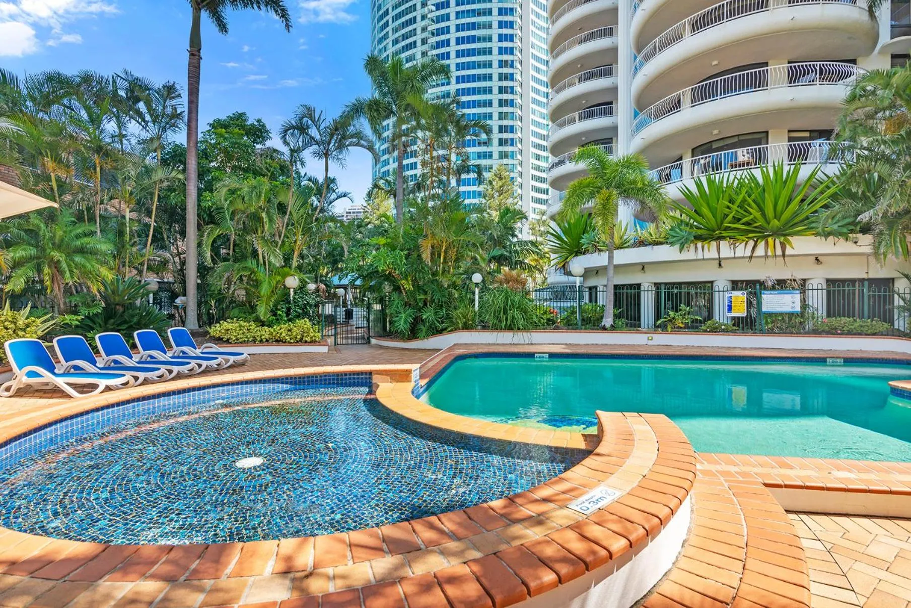 Swimming pool in Aegean Apartments Surfers Paradise