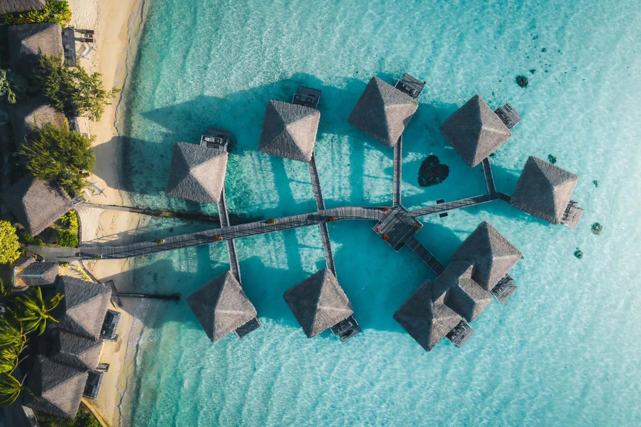 Property building in InterContinental Bora Bora Le Moana Resort by IHG