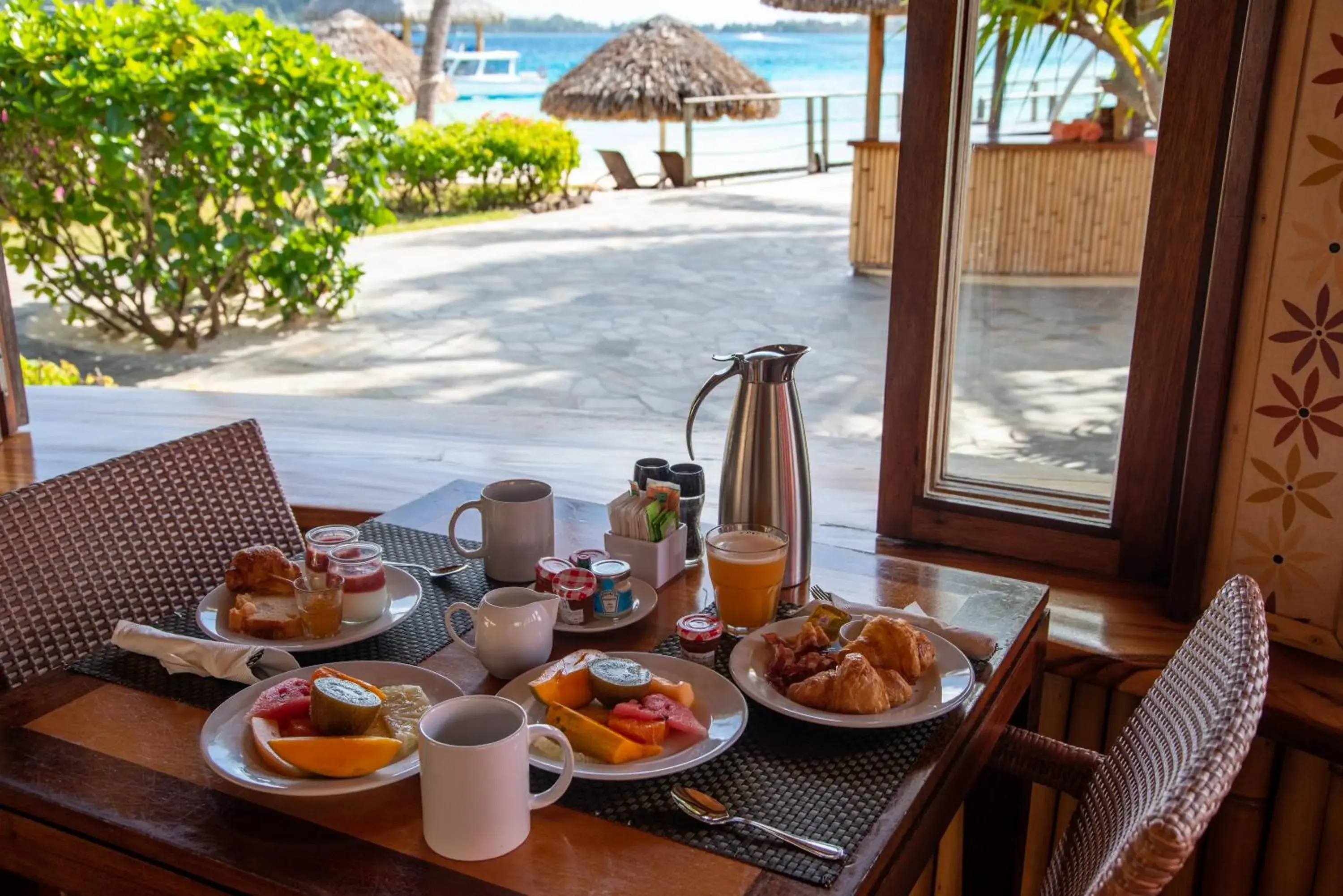 Breakfast in InterContinental Bora Bora Le Moana Resort by IHG Breakfast in InterContinental Bora Bora Le Moana Resort by IHG