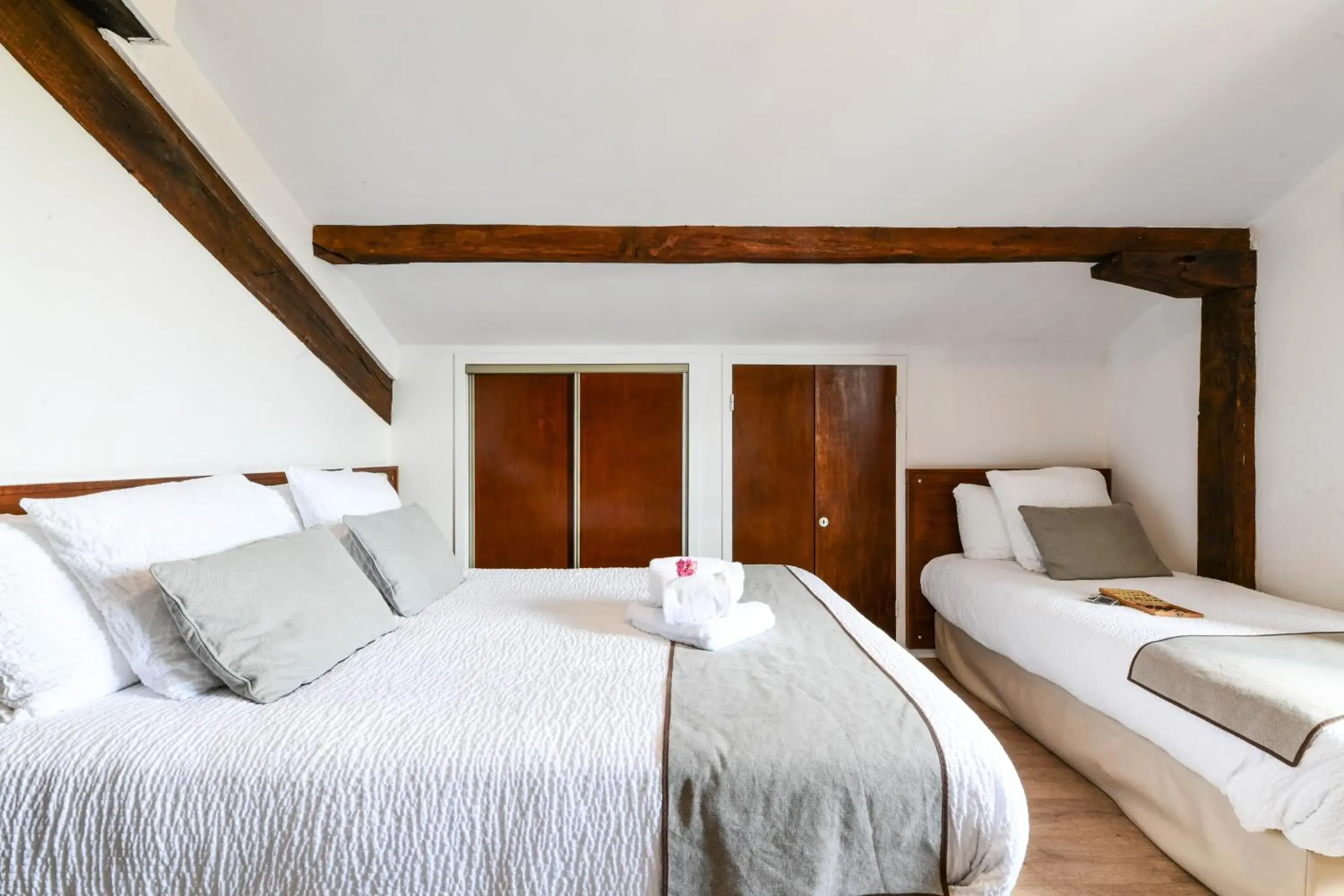 Bed in Logis Hôtel Baratxartea Bed in Logis Hôtel Baratxartea