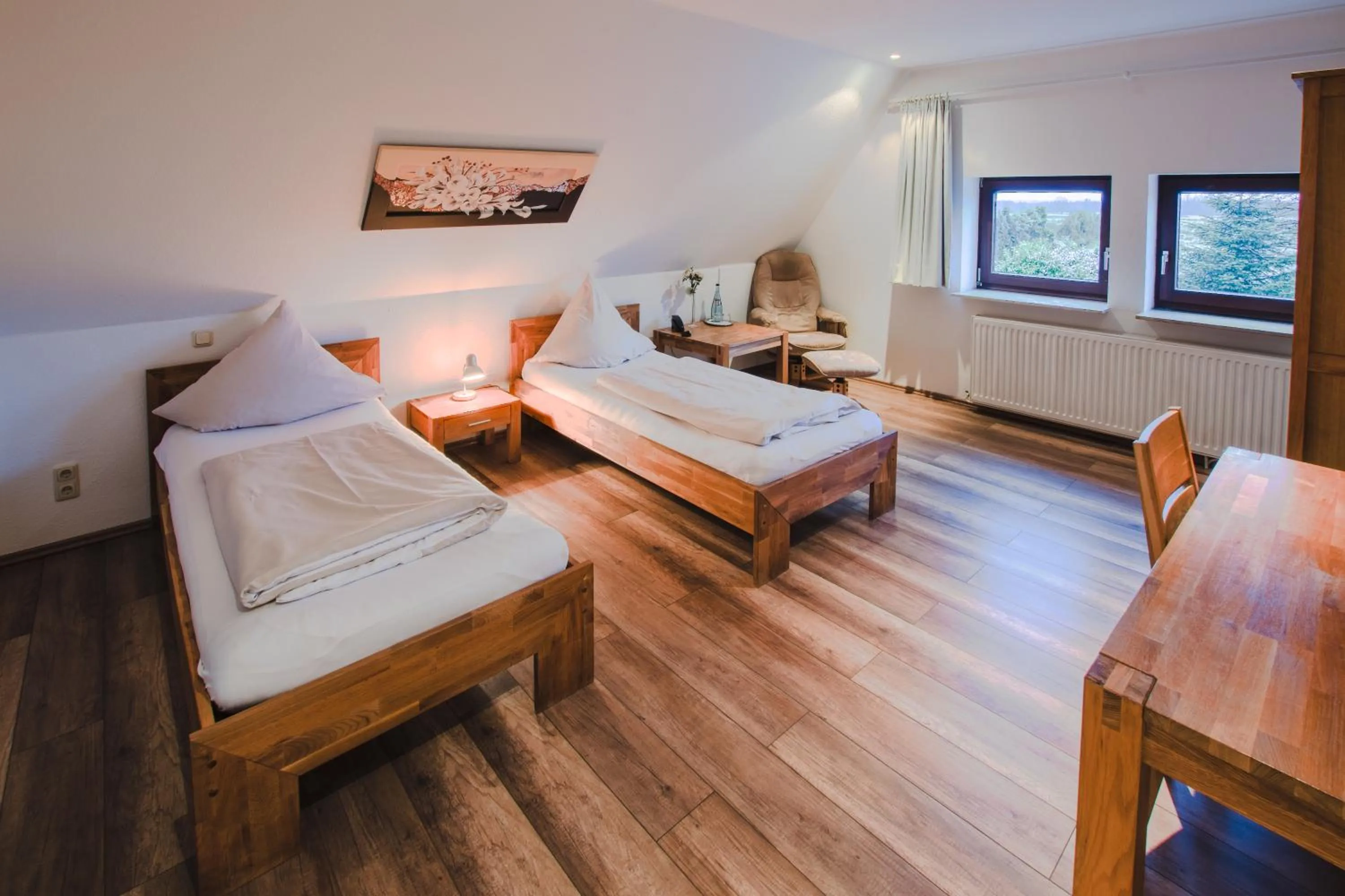 Bed in Hotel Ovelgönner Hof