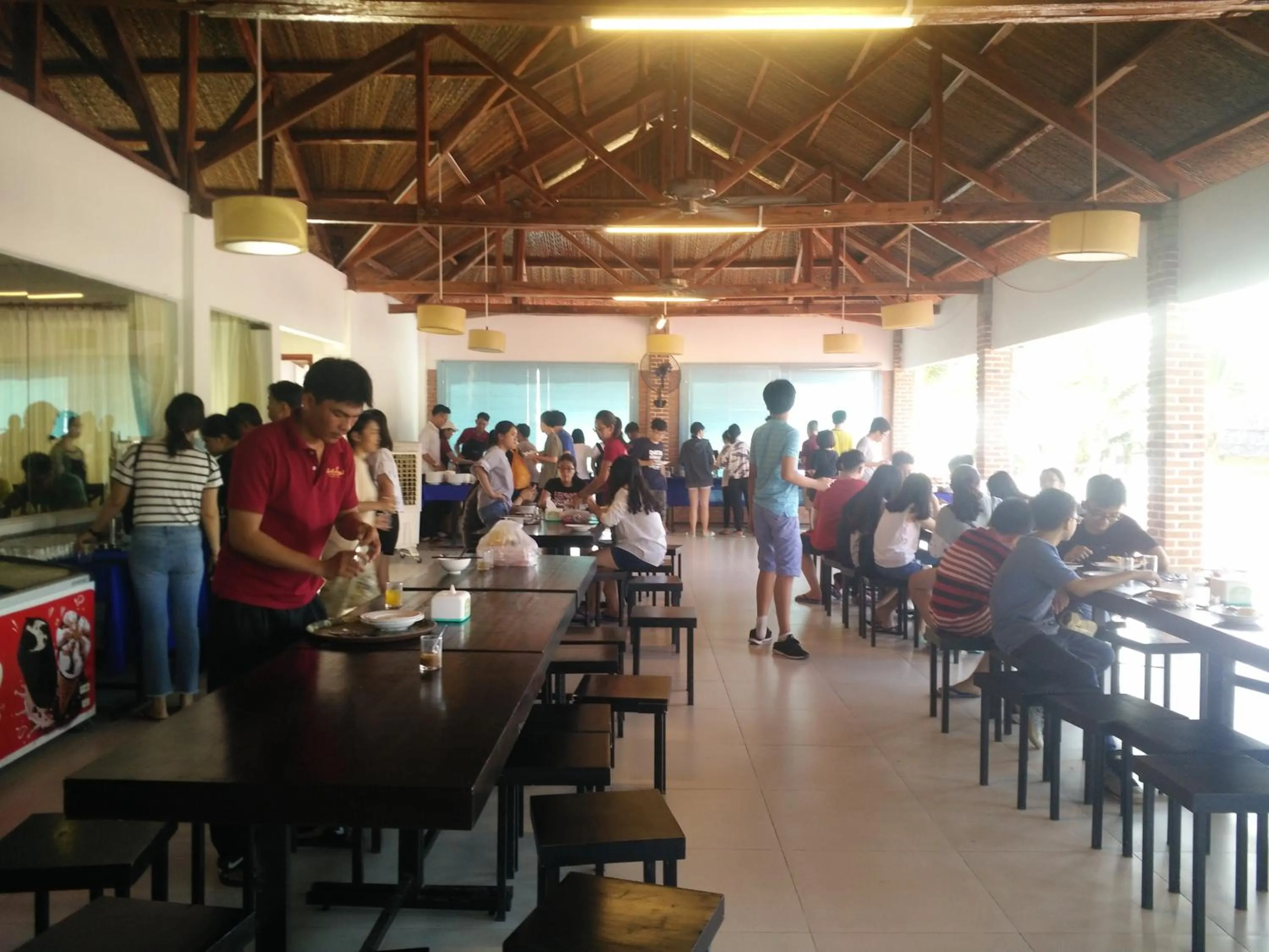 Asian breakfast in Suoi Hong Resort