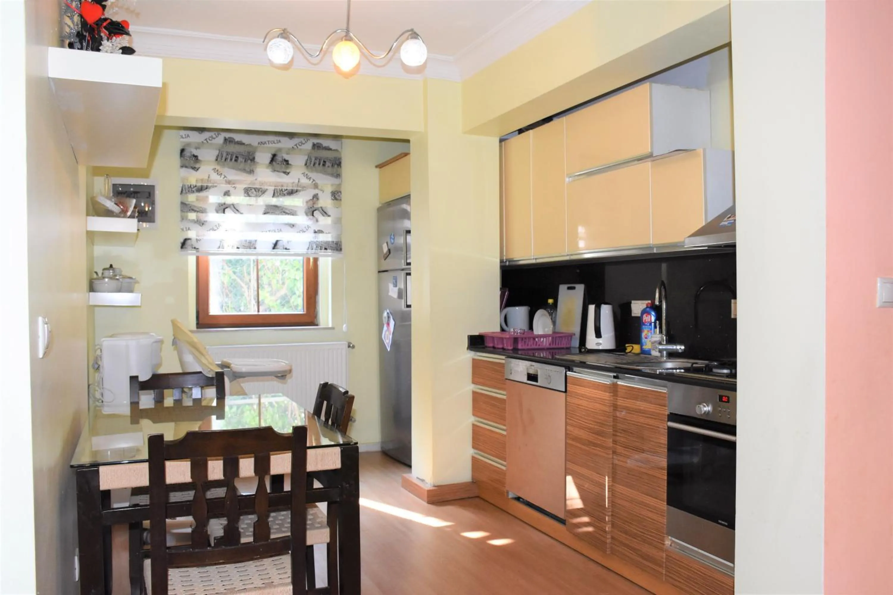 Kitchen or kitchenette in Dinara Apart Hotel