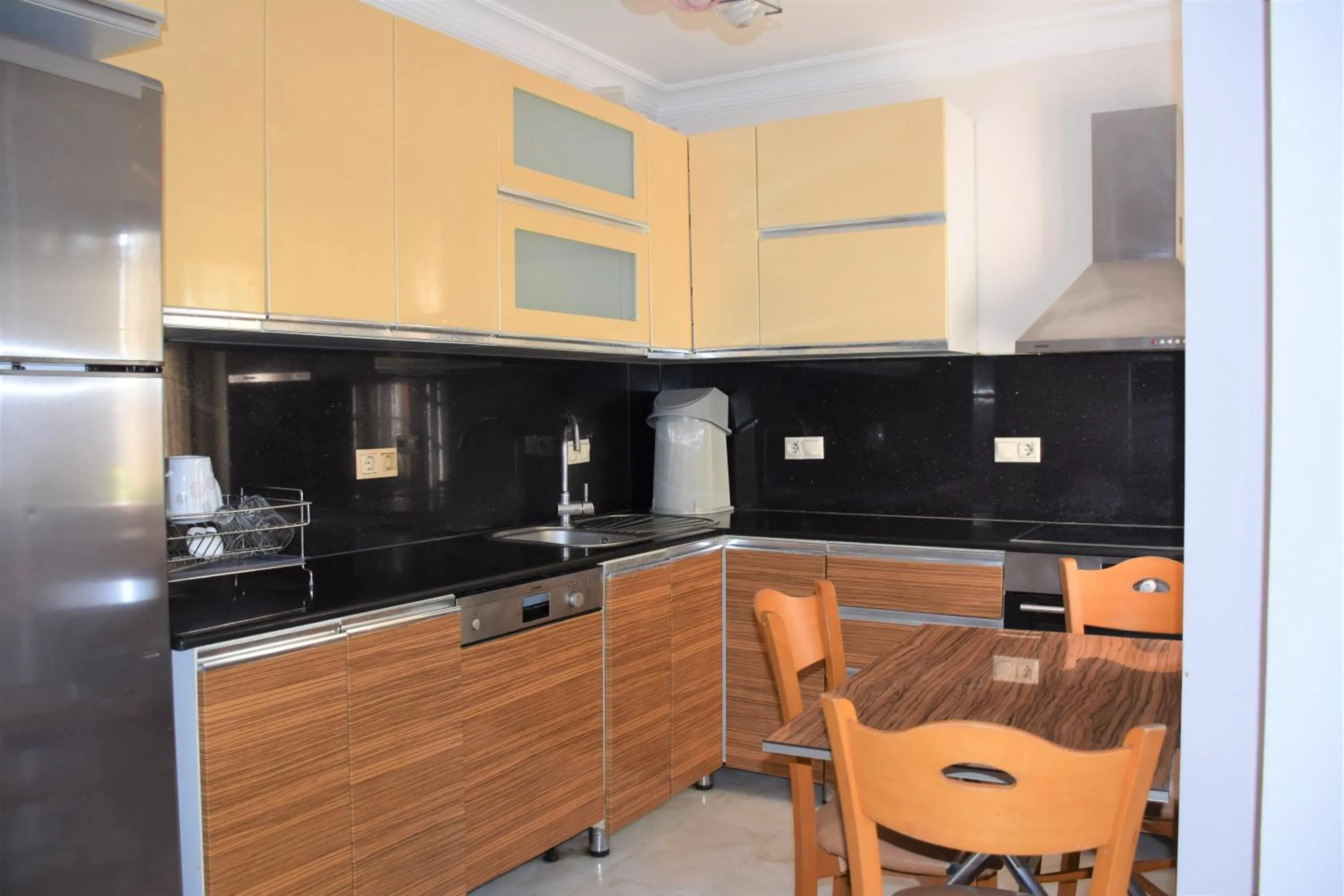 Kitchen or kitchenette in Dinara Apart Hotel
