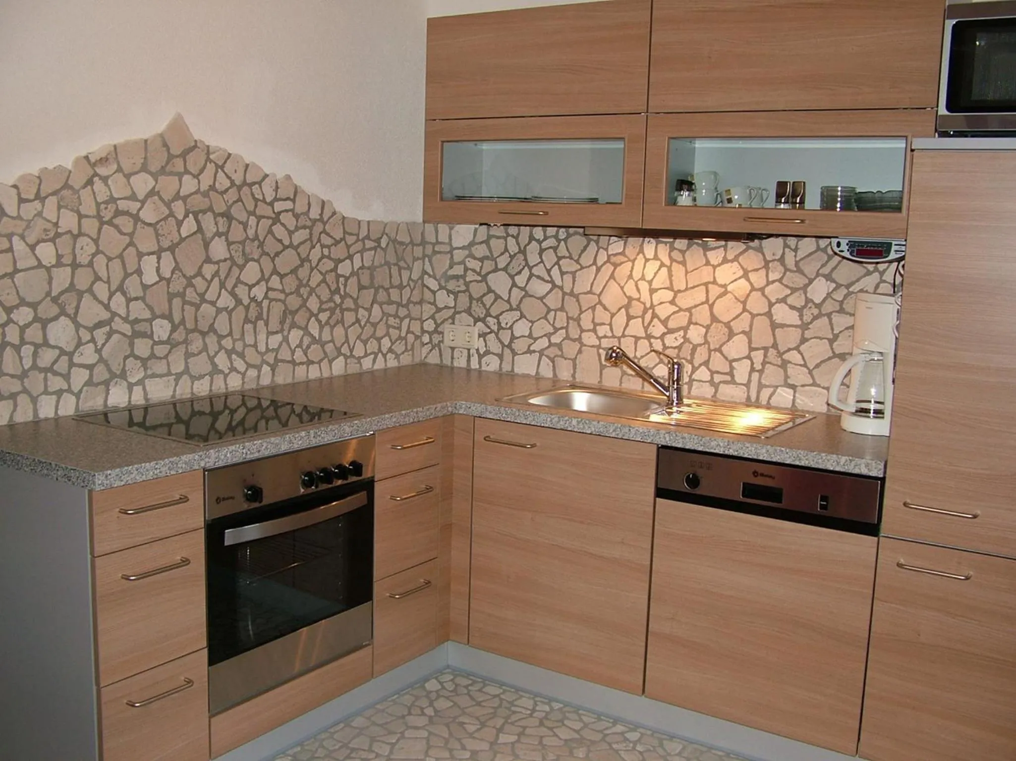Kitchen or kitchenette in Appartements Gästehaus Schrott