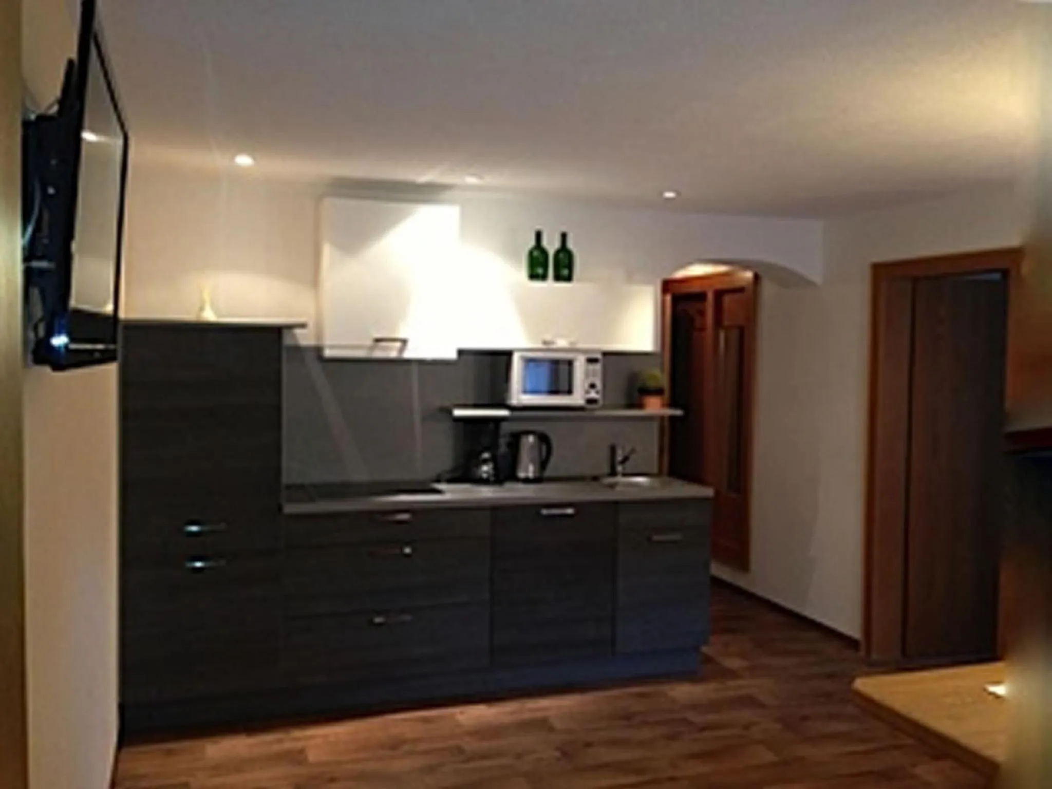 Kitchen or kitchenette in Appartements Gästehaus Schrott