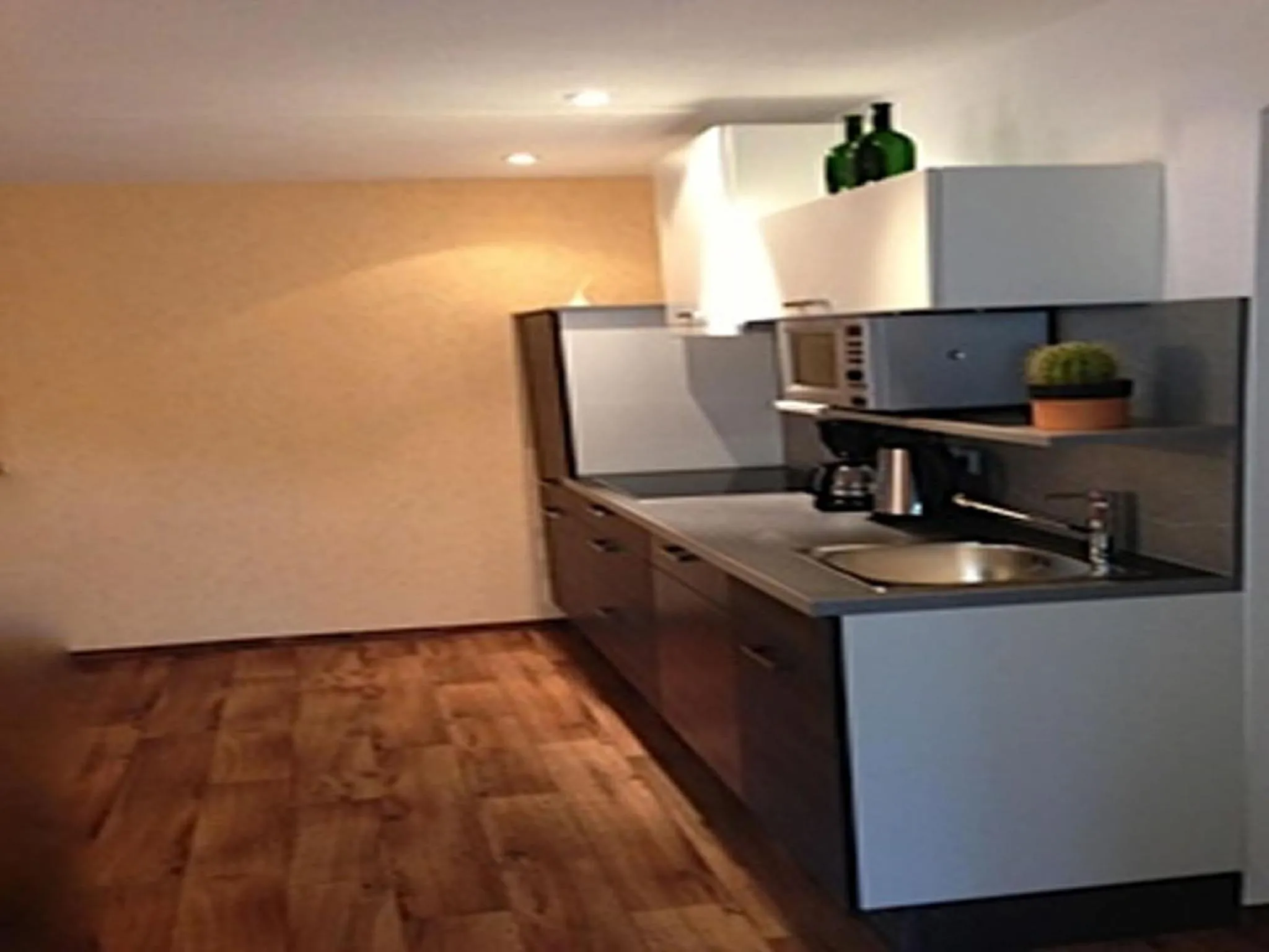 Kitchen or kitchenette in Appartements Gästehaus Schrott