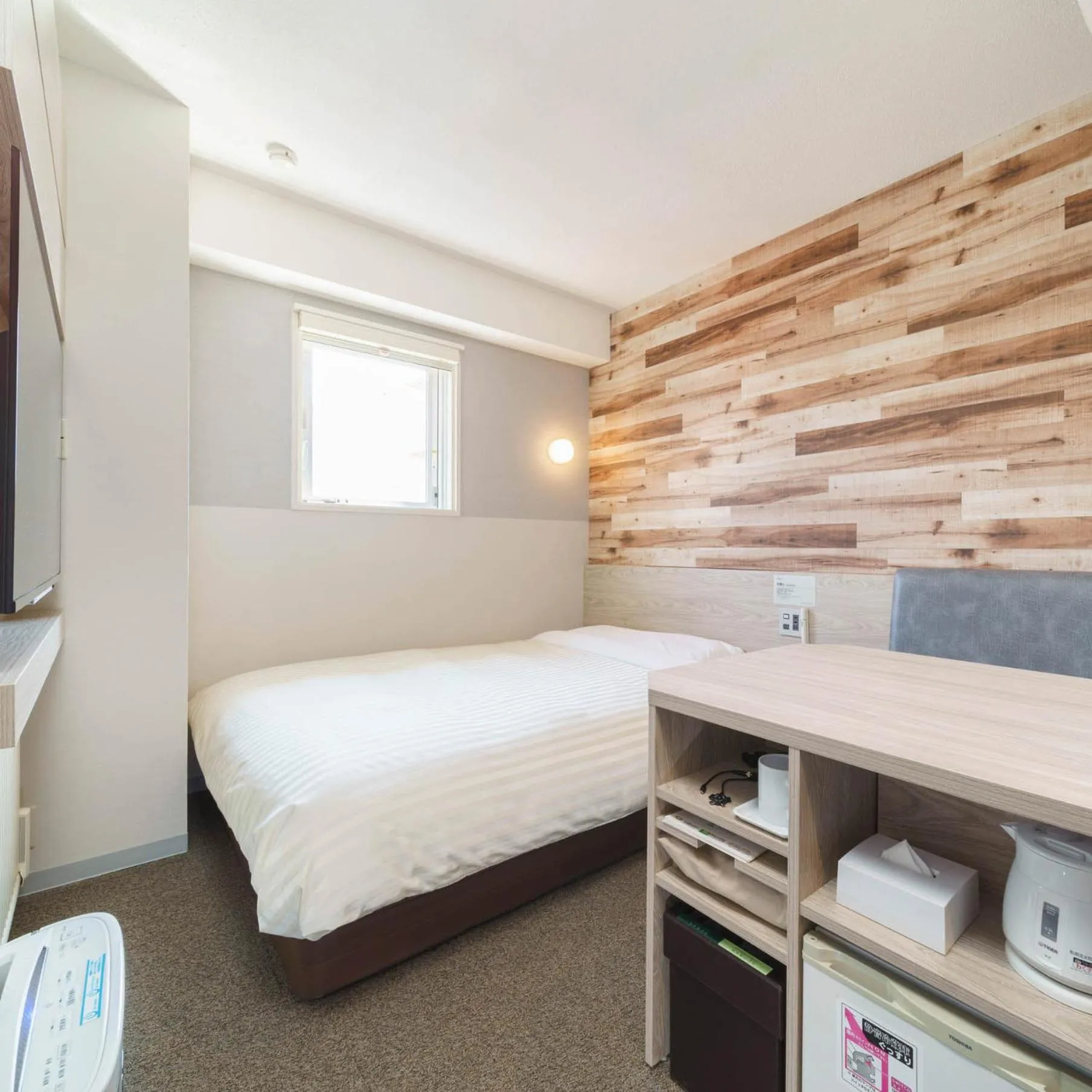 Bed in Super Hotel Kushiro Kurogane