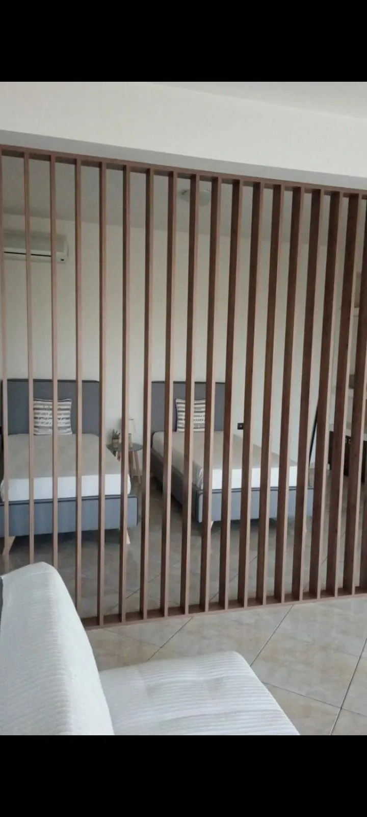 Bed in Agriomata Vergas Apartments
