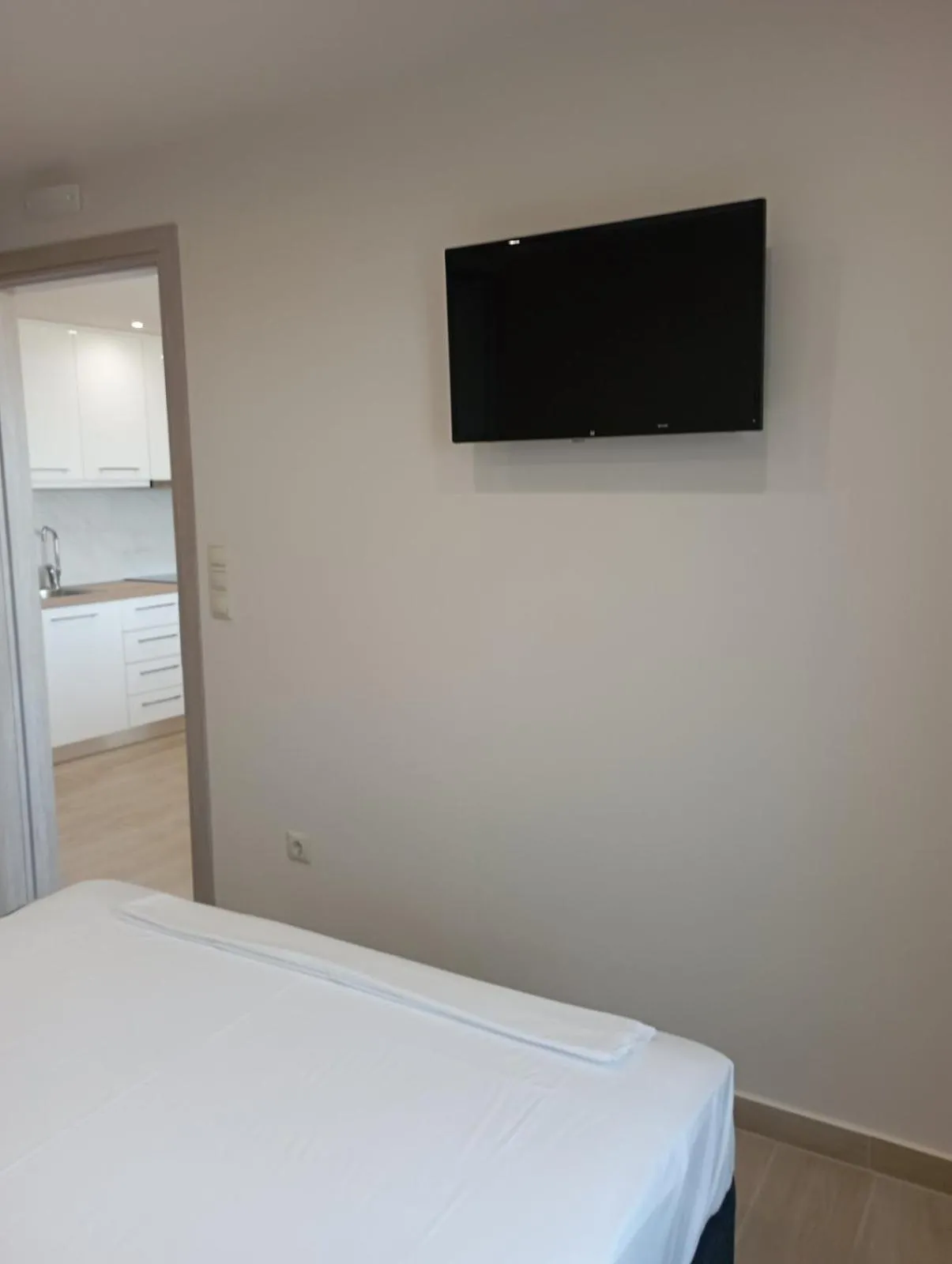 Bed in Agriomata Vergas Apartments