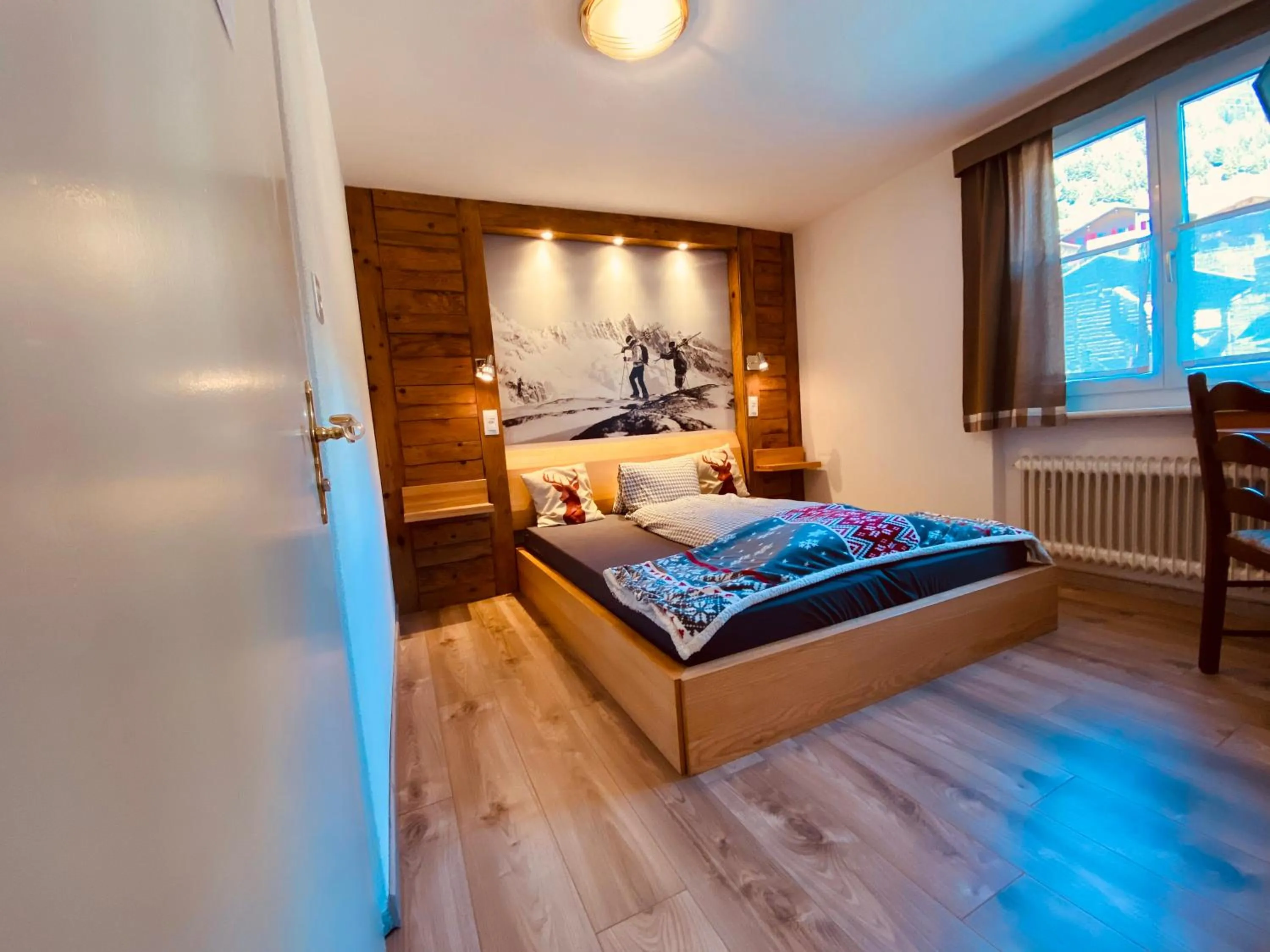 Bed in Mountain Lodge Sedrun