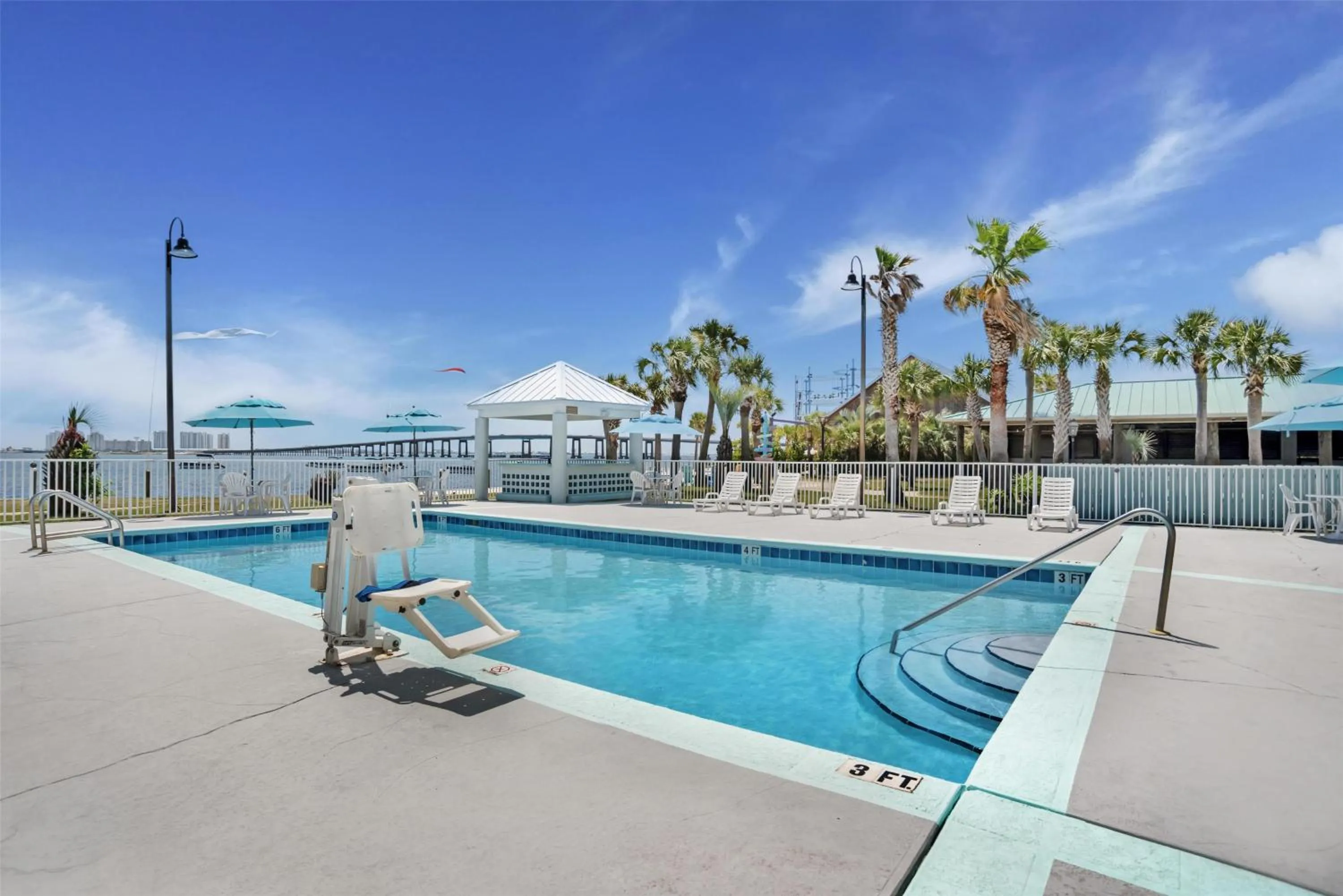 Pool view in Best Western Navarre Waterfront