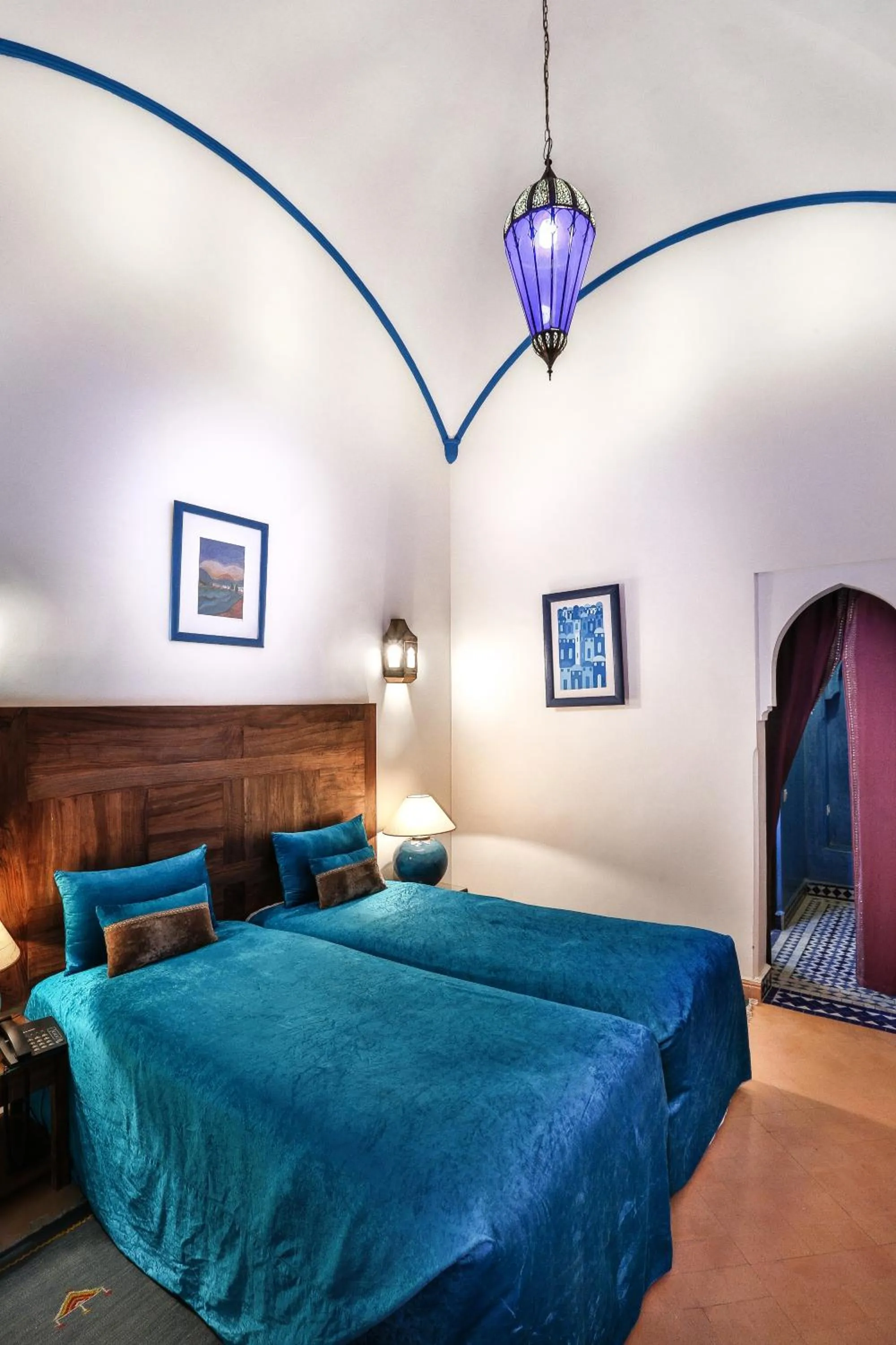 Bed in Riad & Spa Bahia Salam