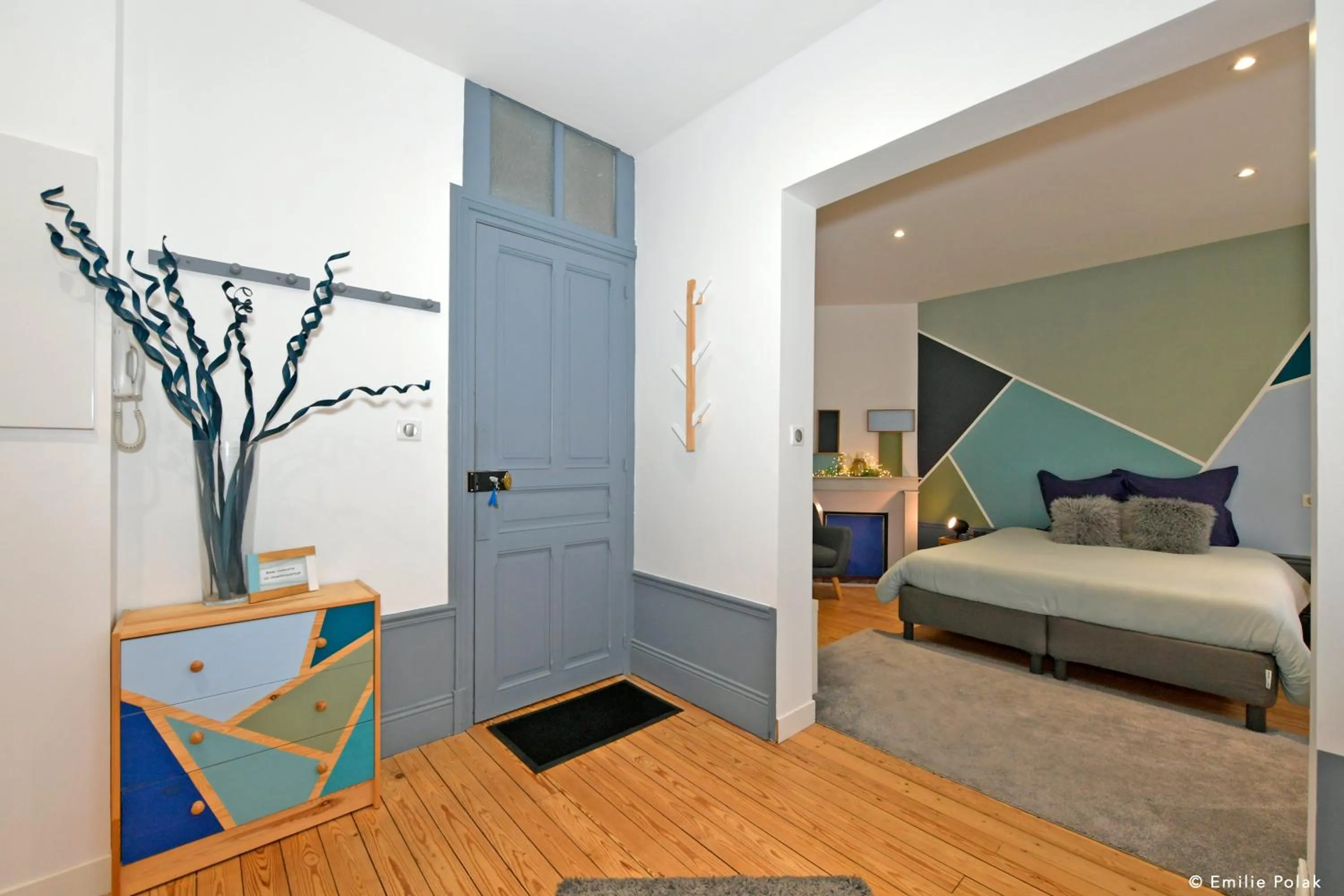 Bed in Chambres d'hotes Les Nuits Pastel