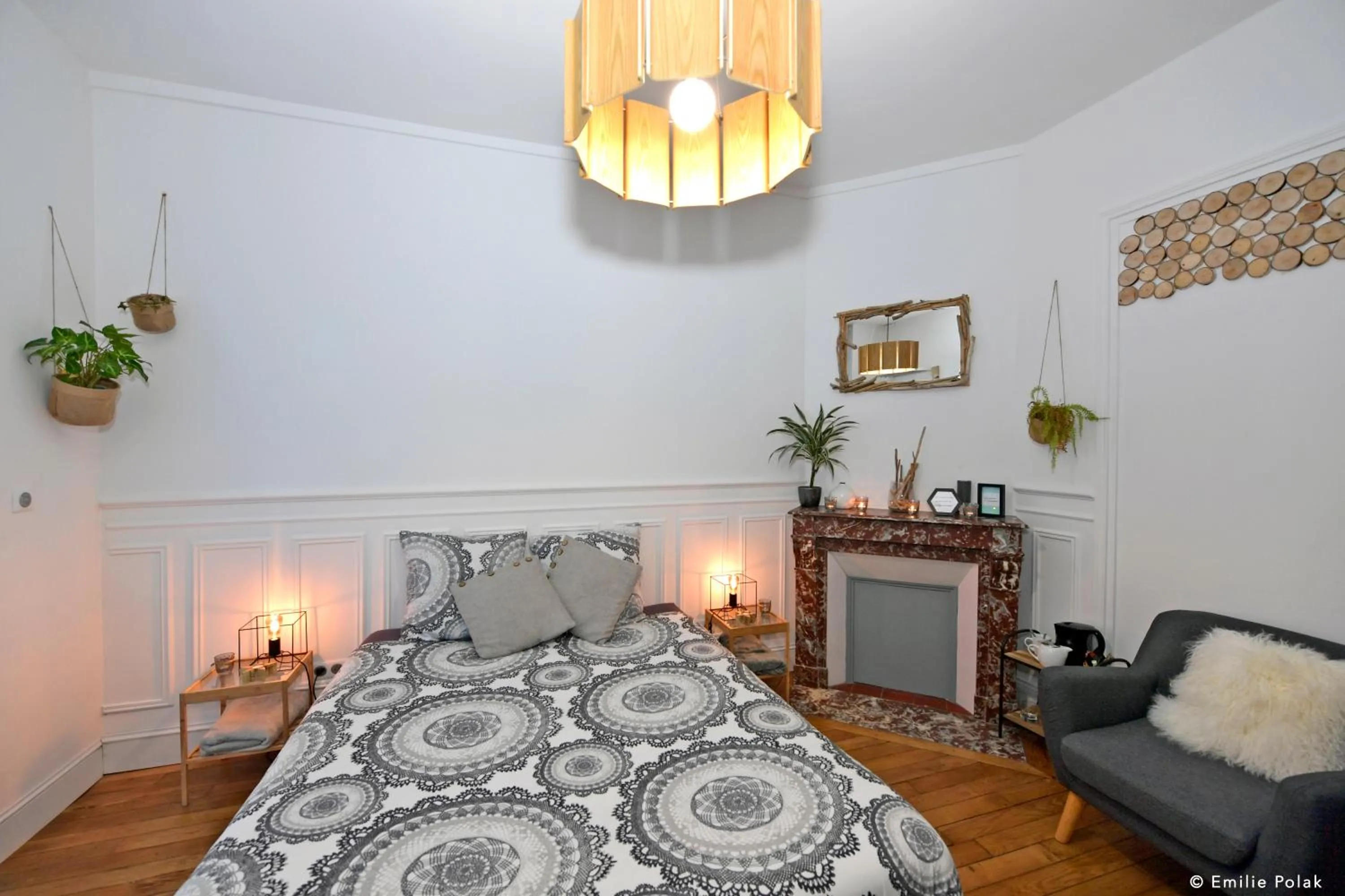 Bed in Chambres d'hotes Les Nuits Pastel