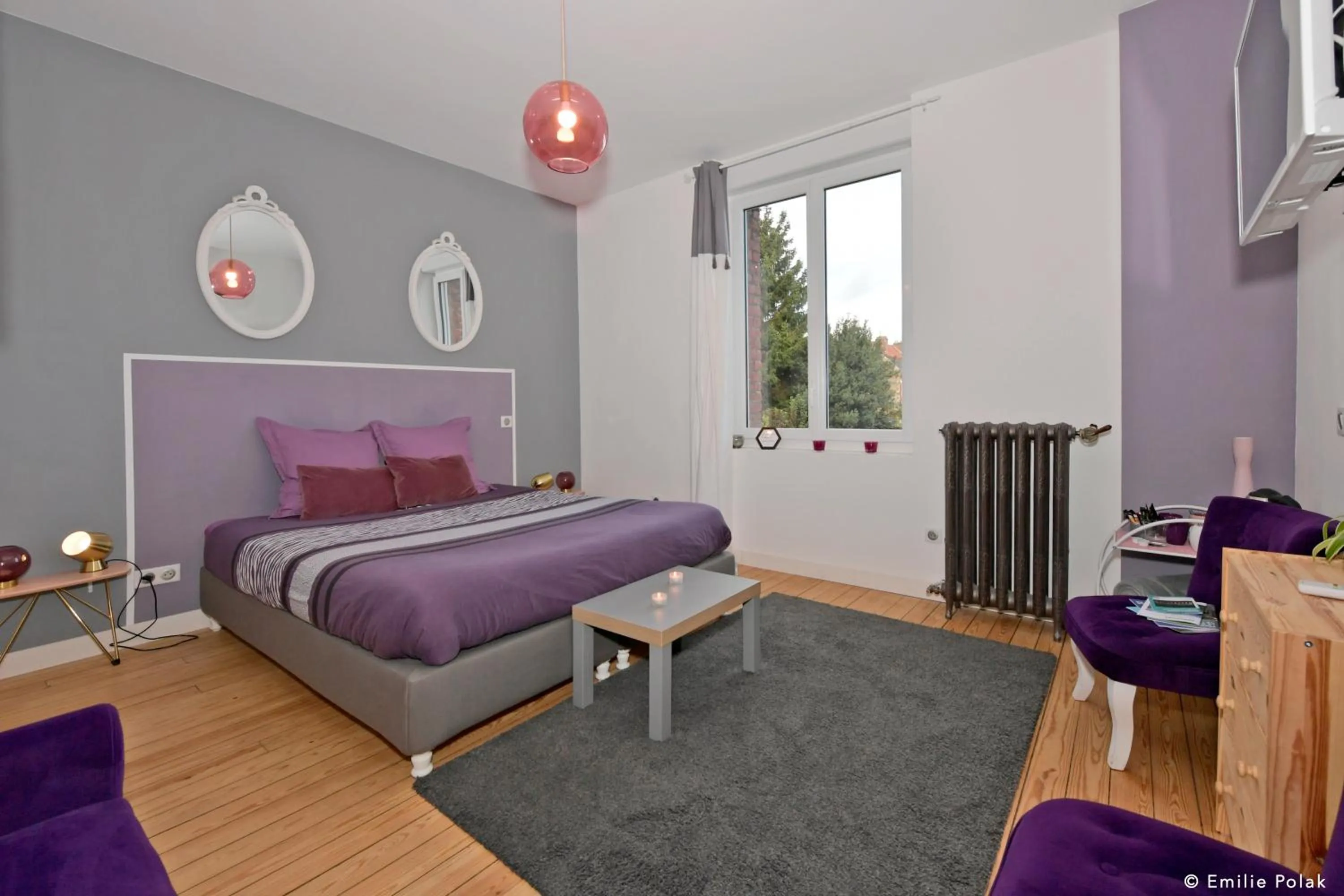 Bed in Chambres d'hotes Les Nuits Pastel