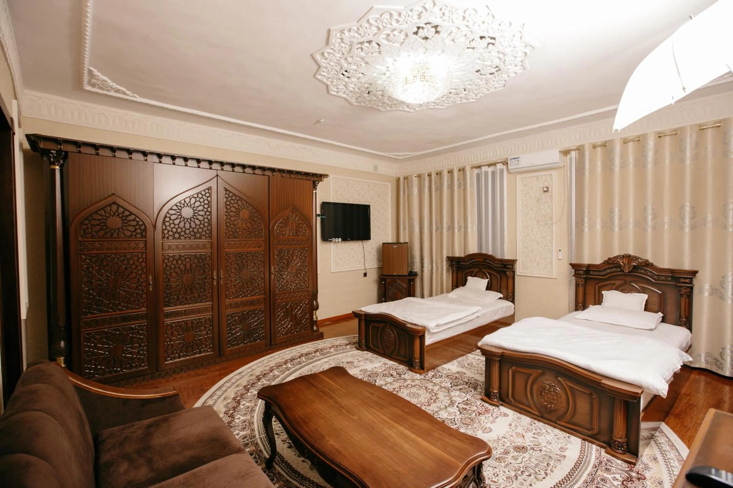Bed in Hotel KARAVAN