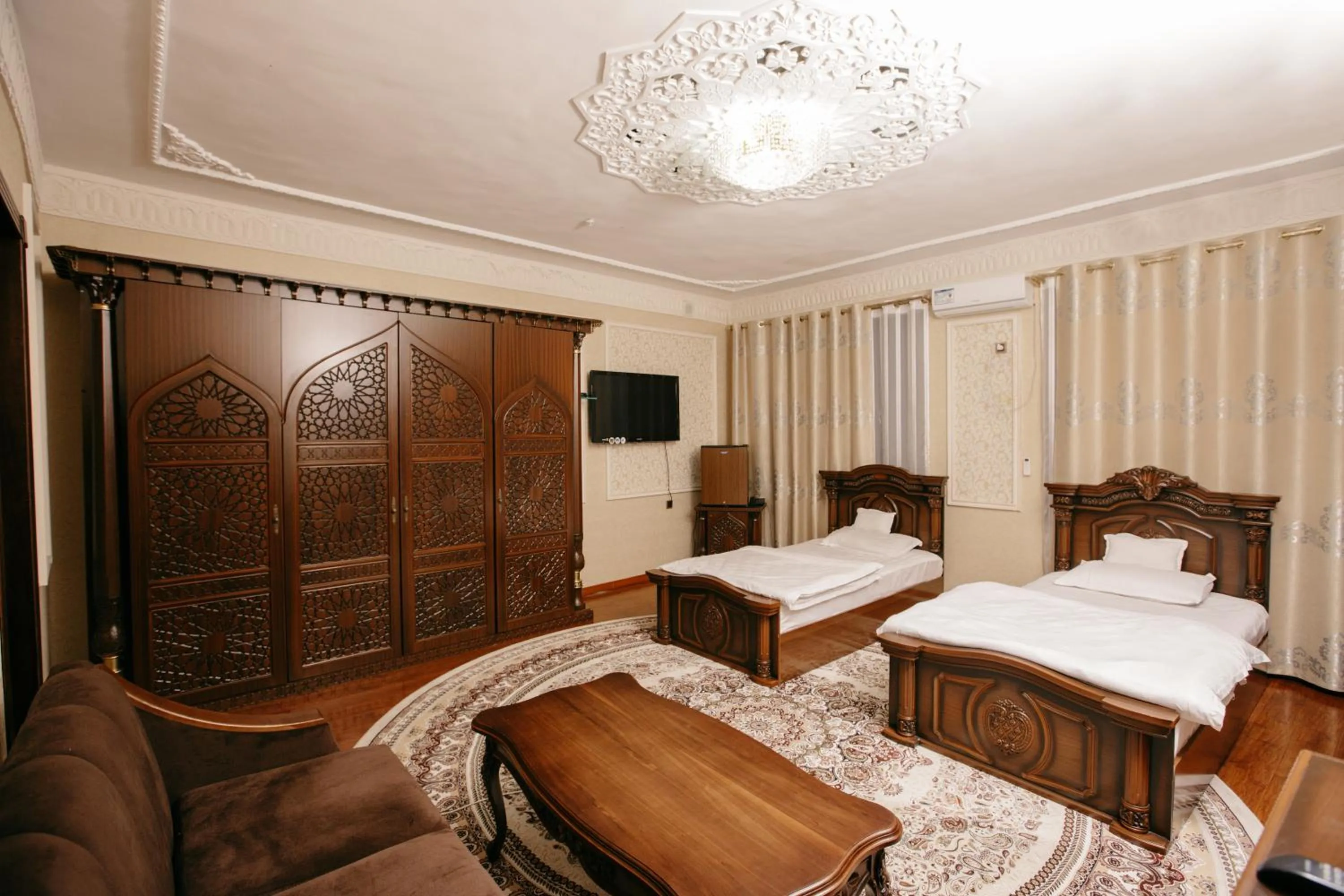 Bed in Hotel KARAVAN