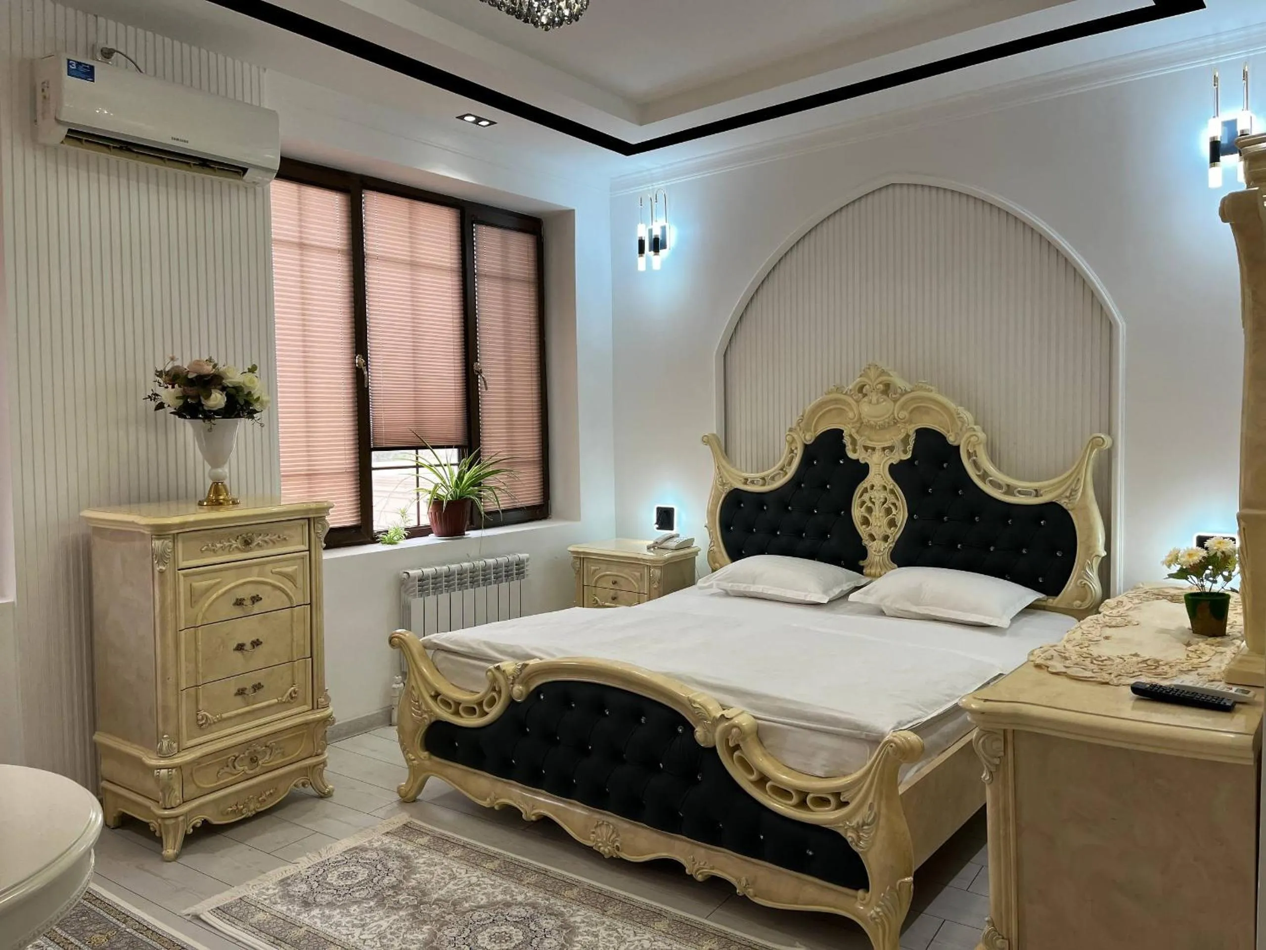 Bed in Hotel KARAVAN