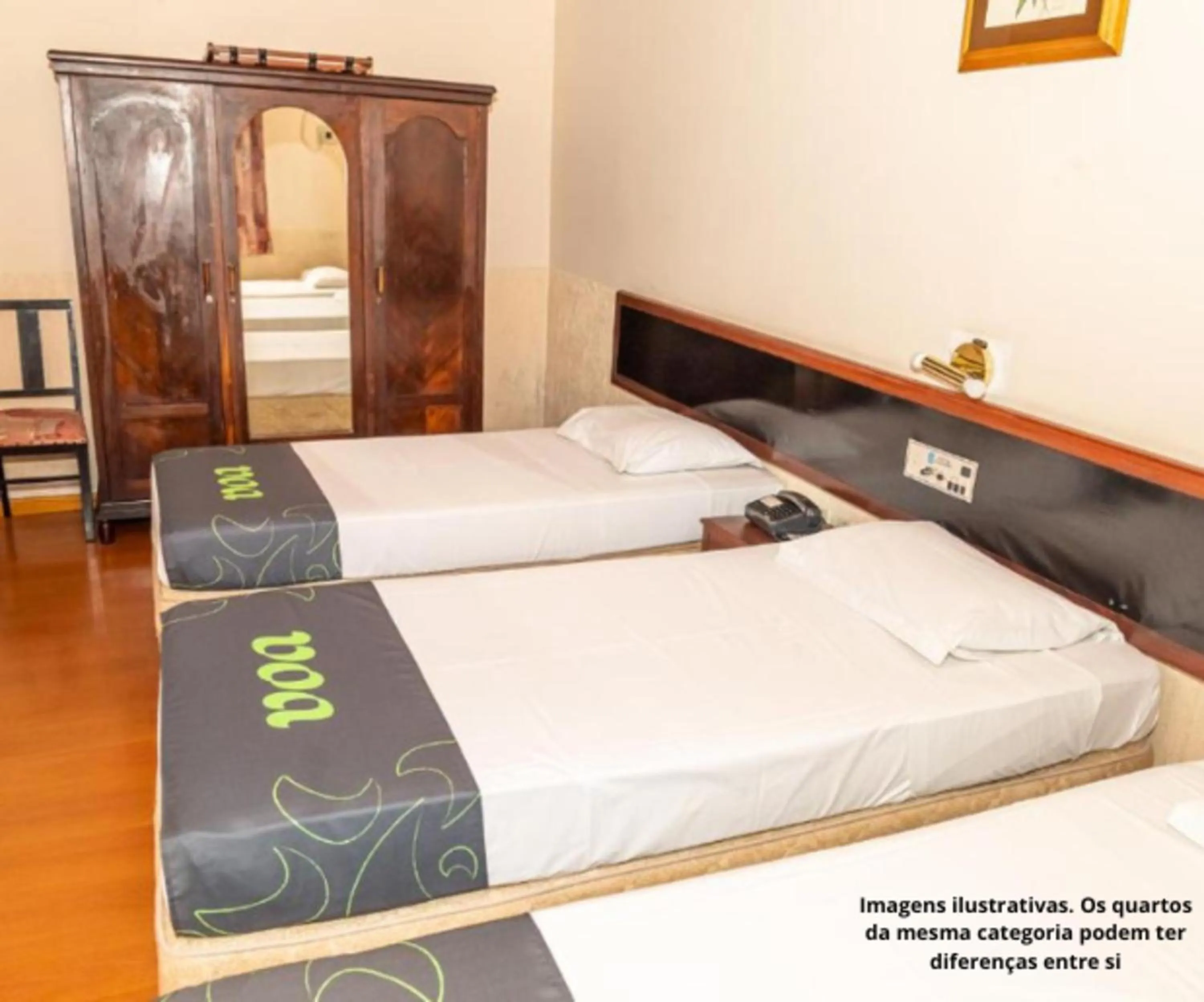 Bed in VOA Hotel Caxambu