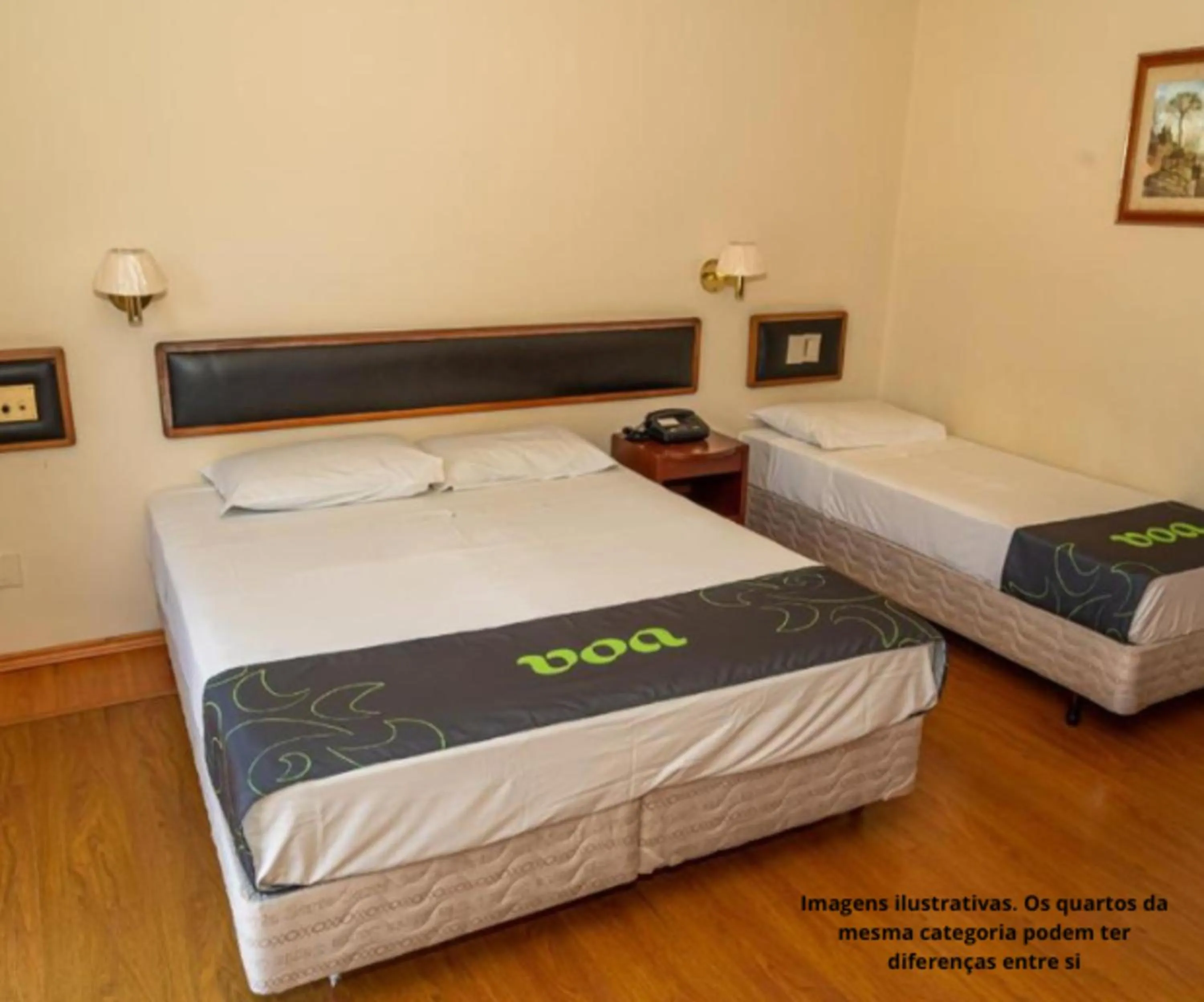 Bed in VOA Hotel Caxambu