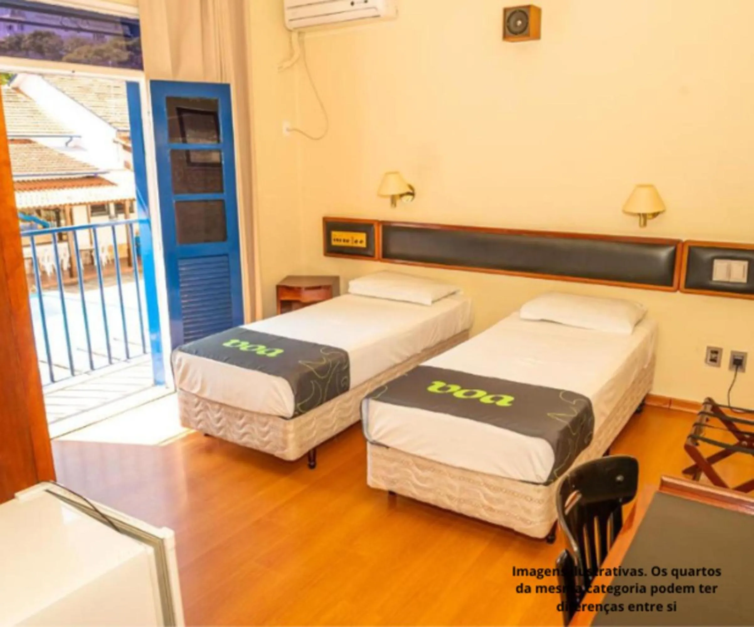 Bed in VOA Hotel Caxambu