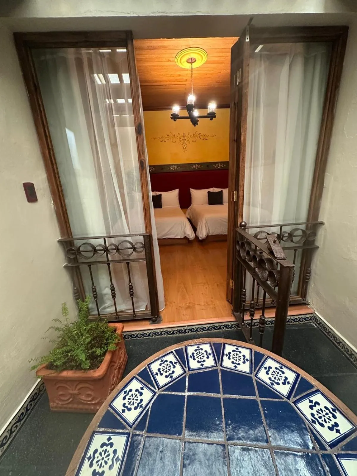 View (from property/room), Bed in Casa de los Arcángeles