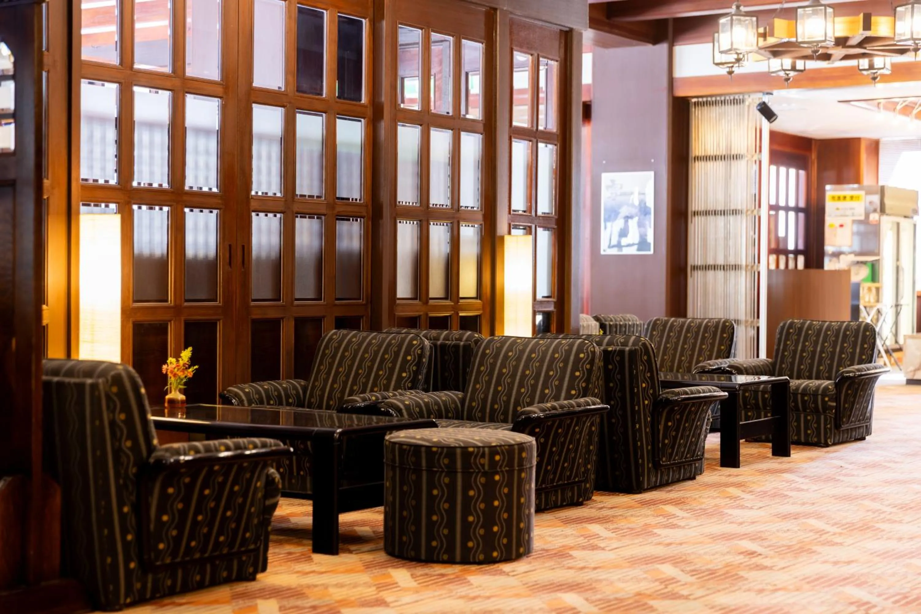 Seating area in Nozawa Grand Hotel