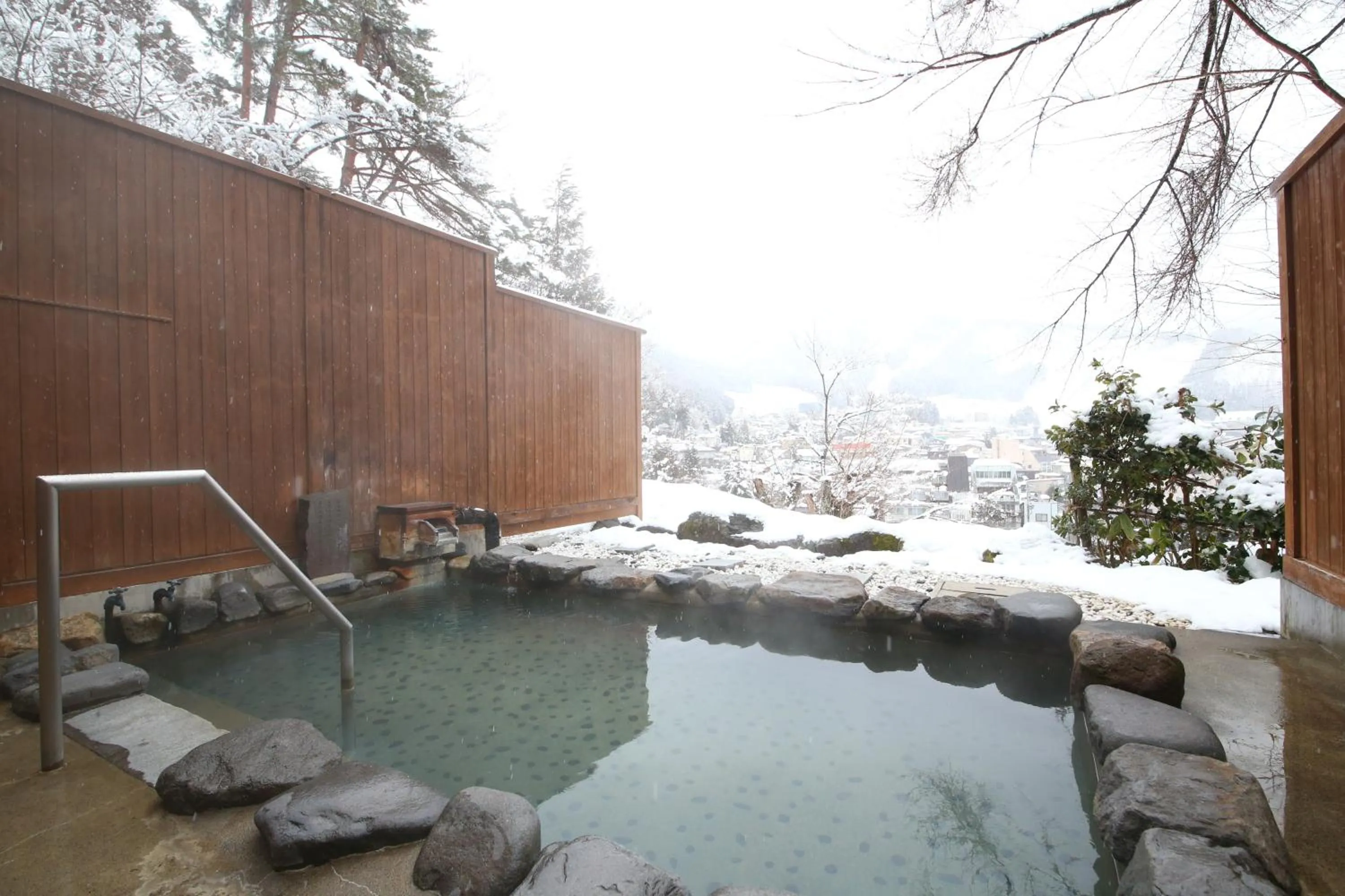Open Air Bath in Nozawa Grand Hotel