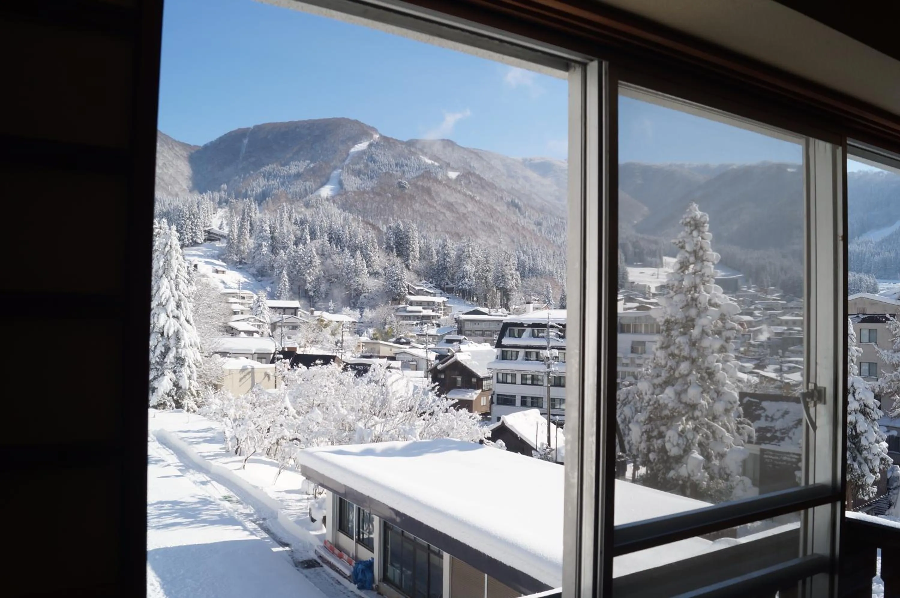 Mountain view in Nozawa Grand Hotel