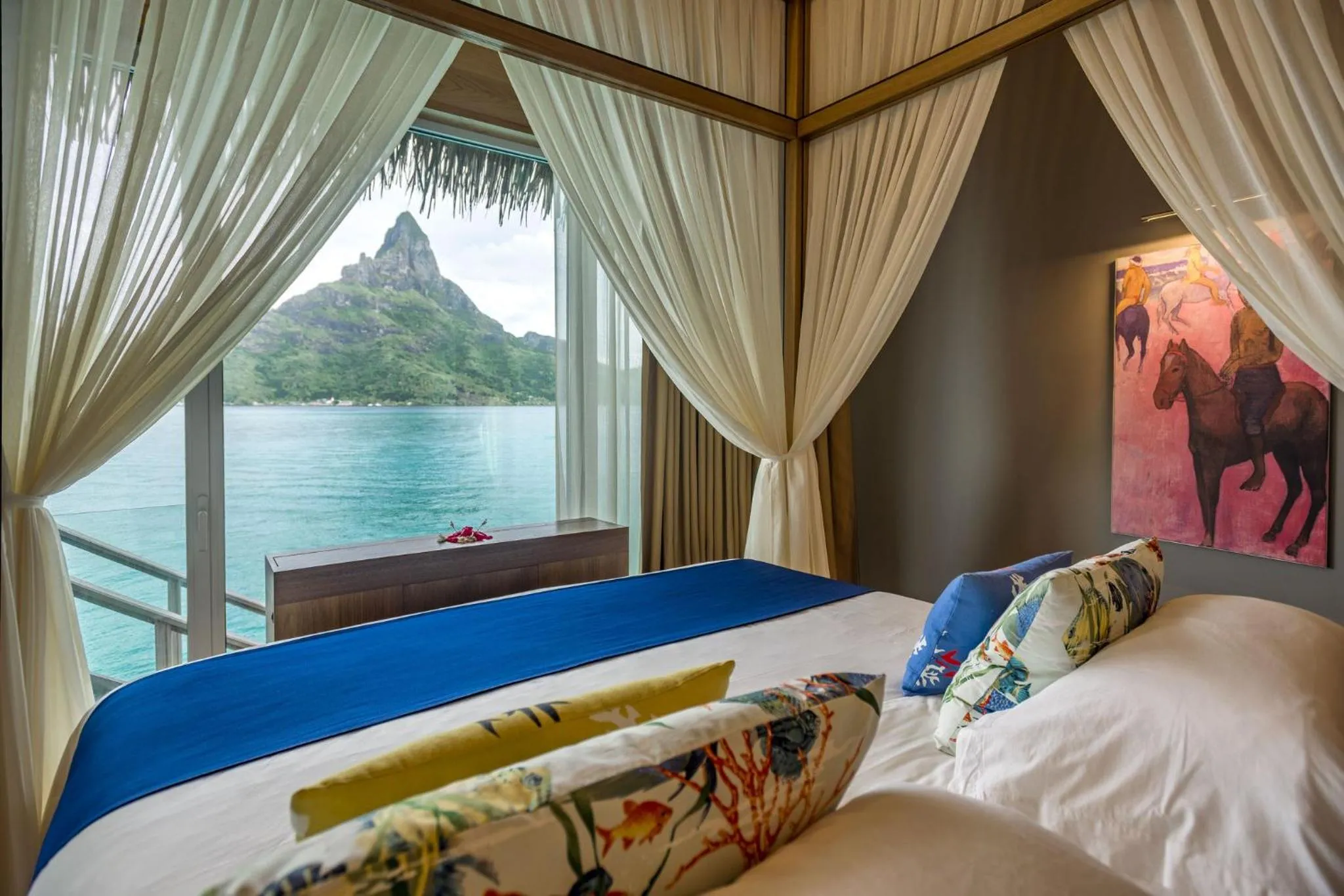 Photo of the whole room, Bed in InterContinental Bora Bora & Thalasso Spa by IHG