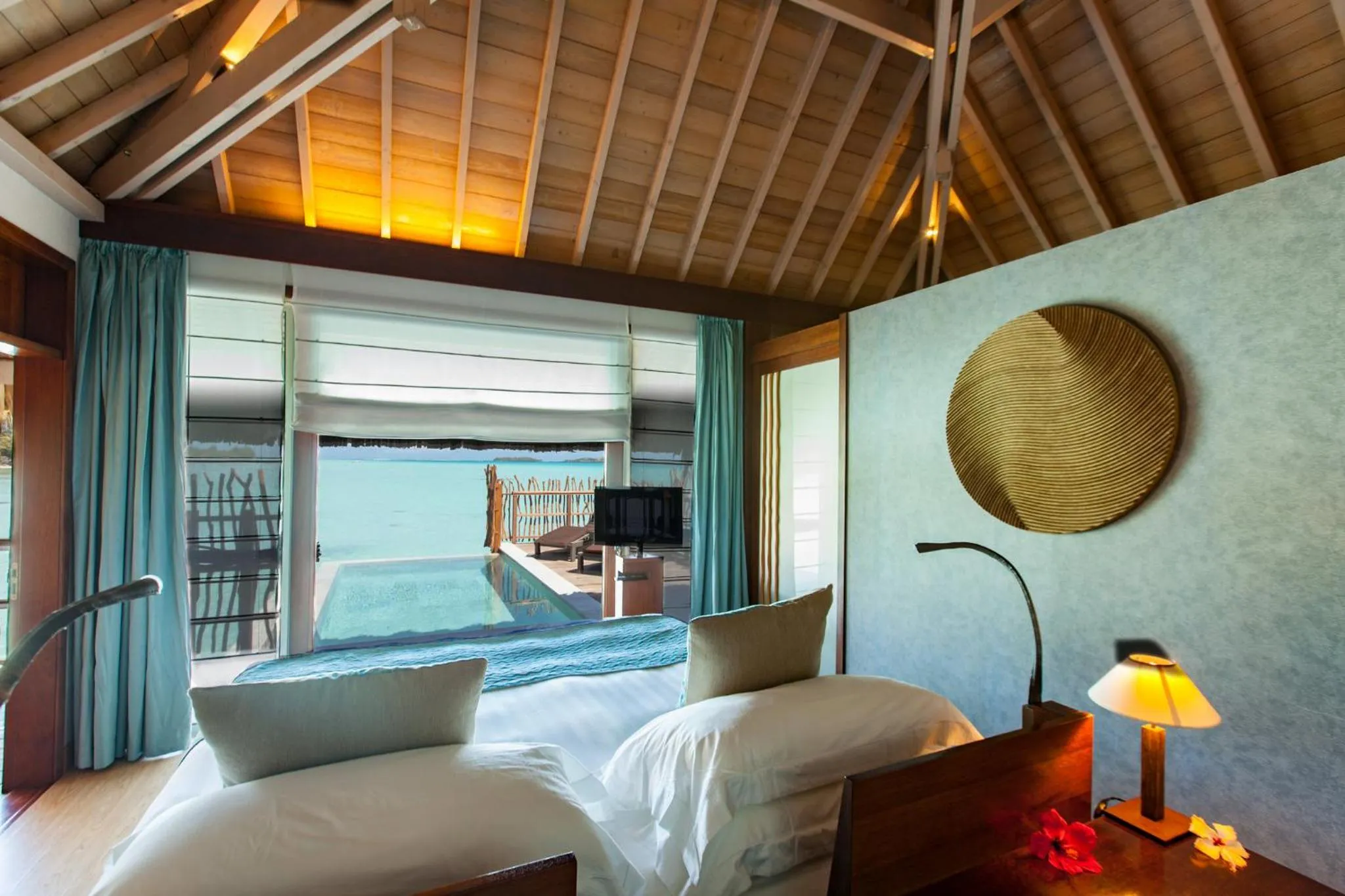 Photo of the whole room, Bed in InterContinental Bora Bora & Thalasso Spa by IHG