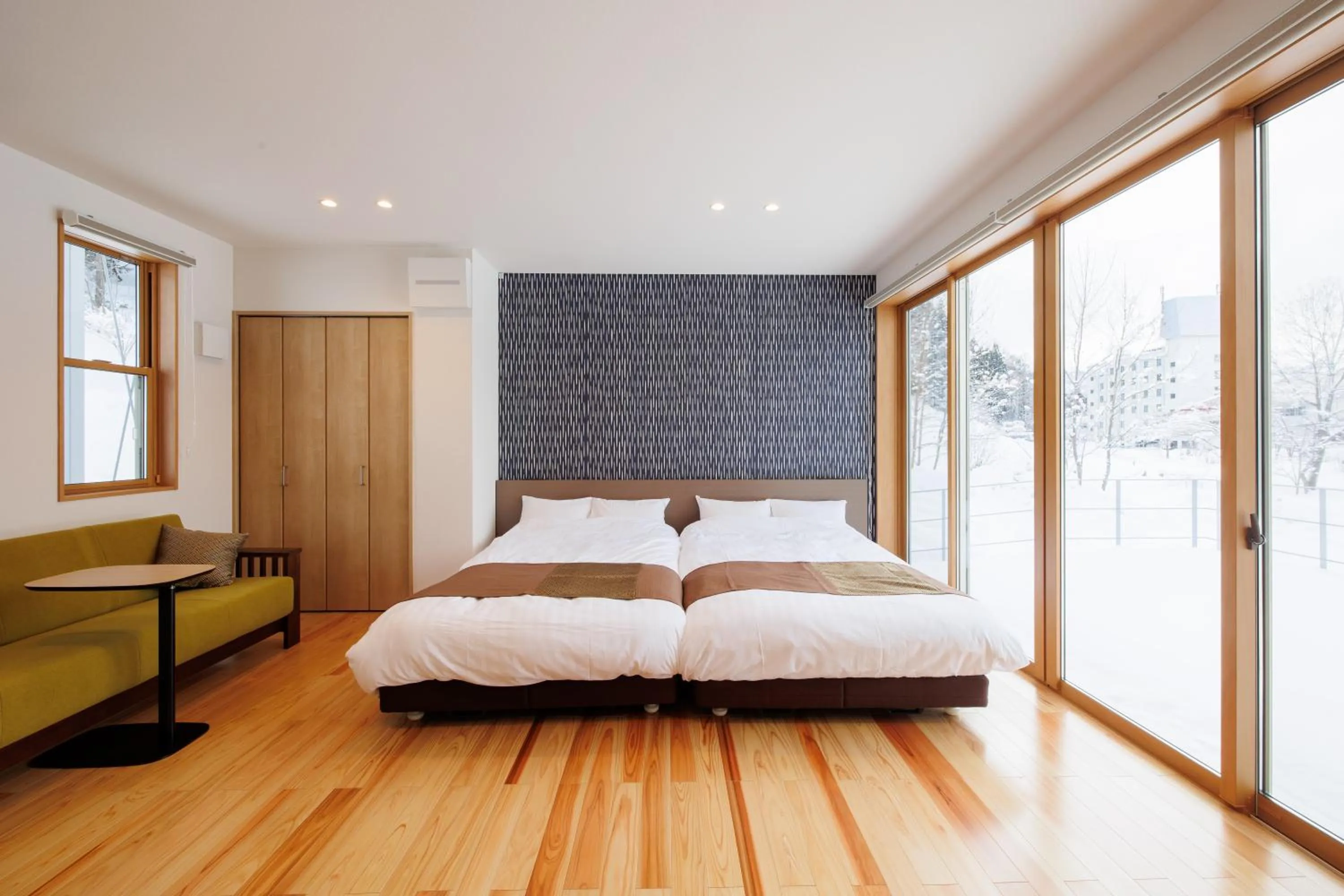 Bed in Hakuba Highland Hotel