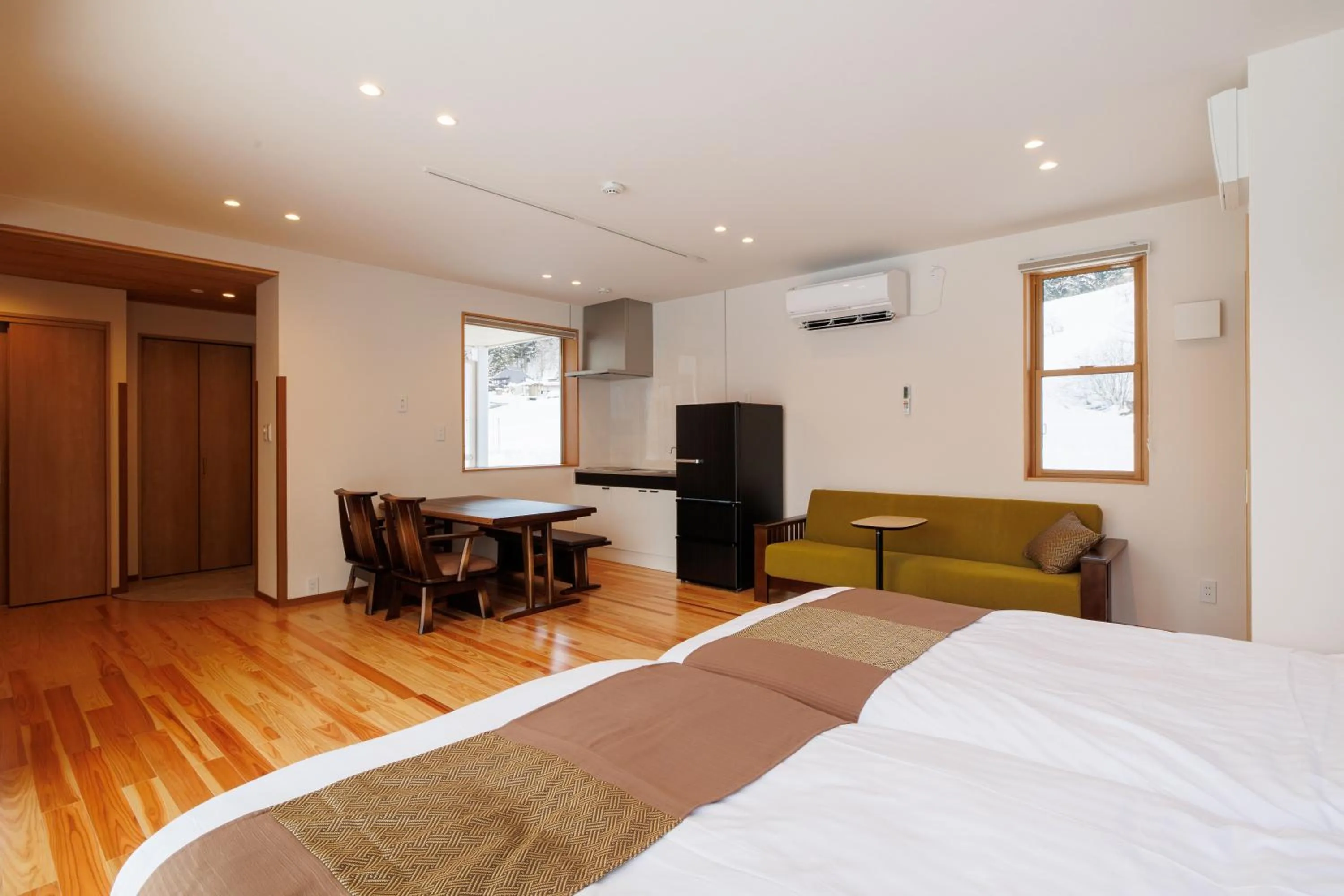 Bed in Hakuba Highland Hotel