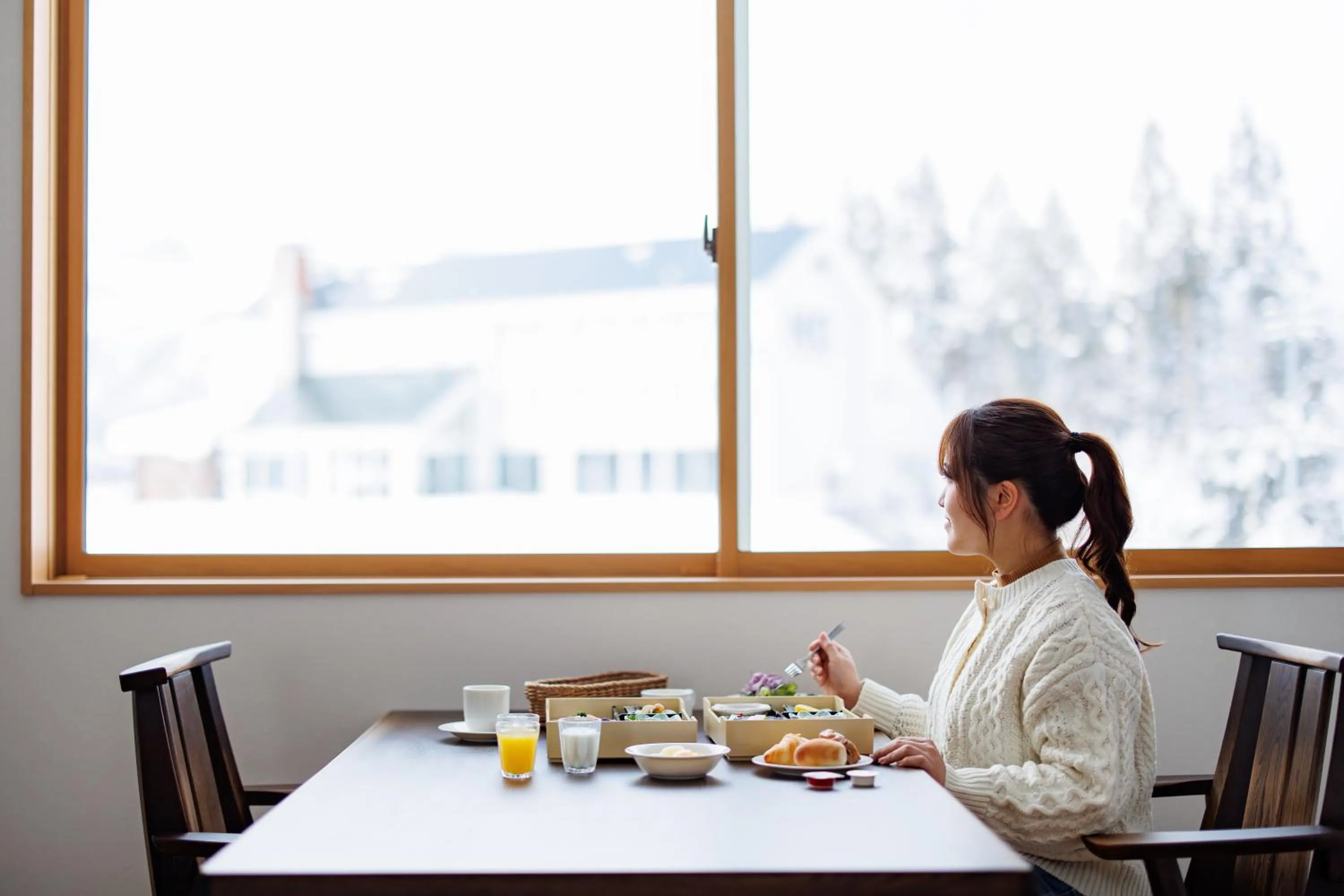 People in Hakuba Highland Hotel