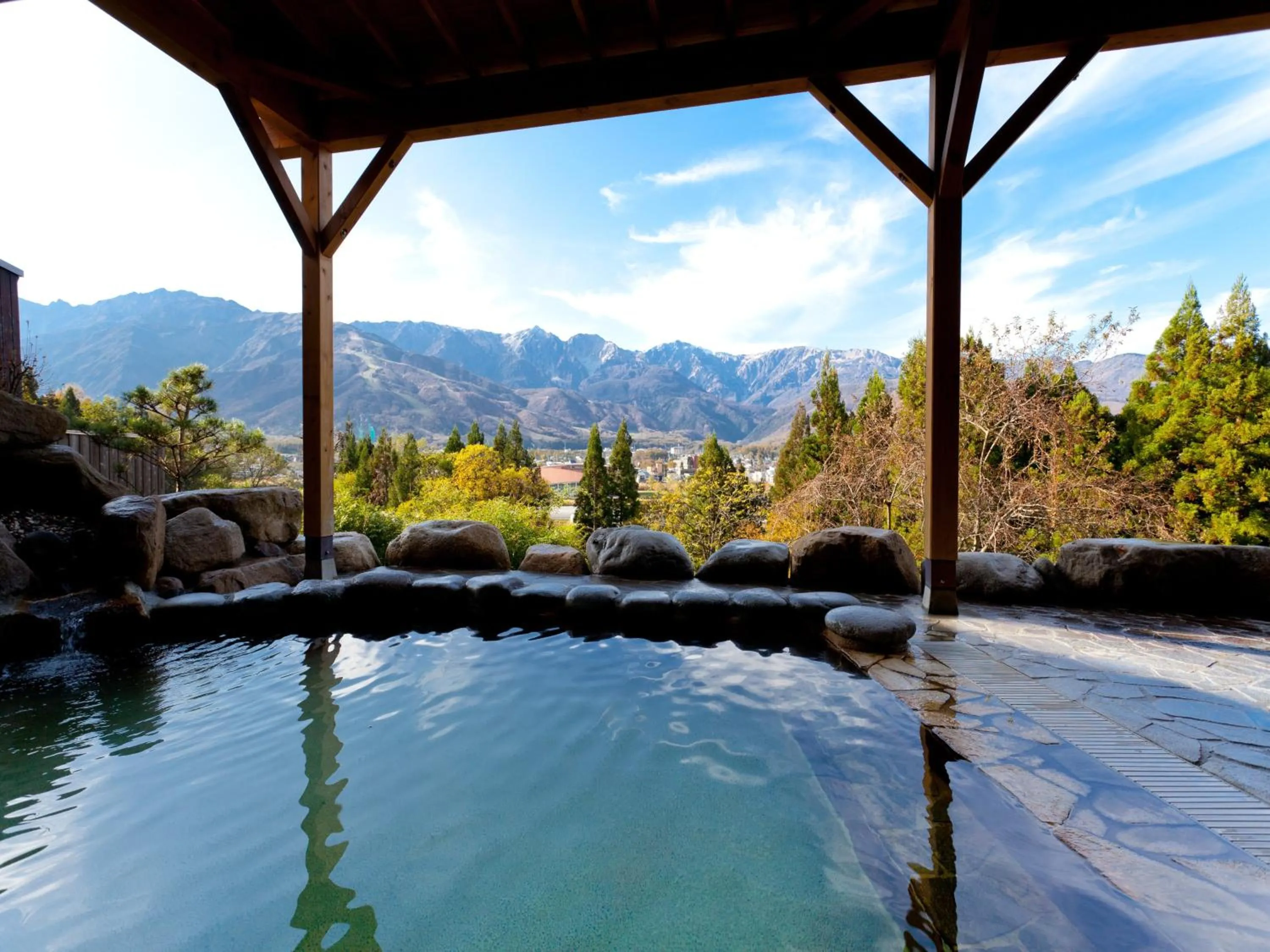 Hot Spring Bath in Hakuba Highland Hotel