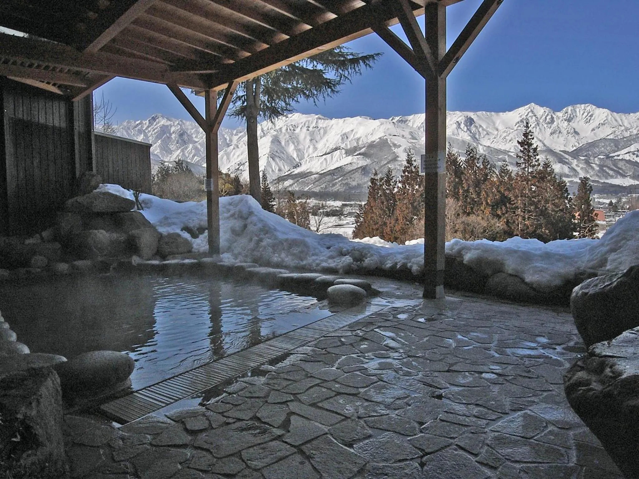 Hot Spring Bath in Hakuba Highland Hotel