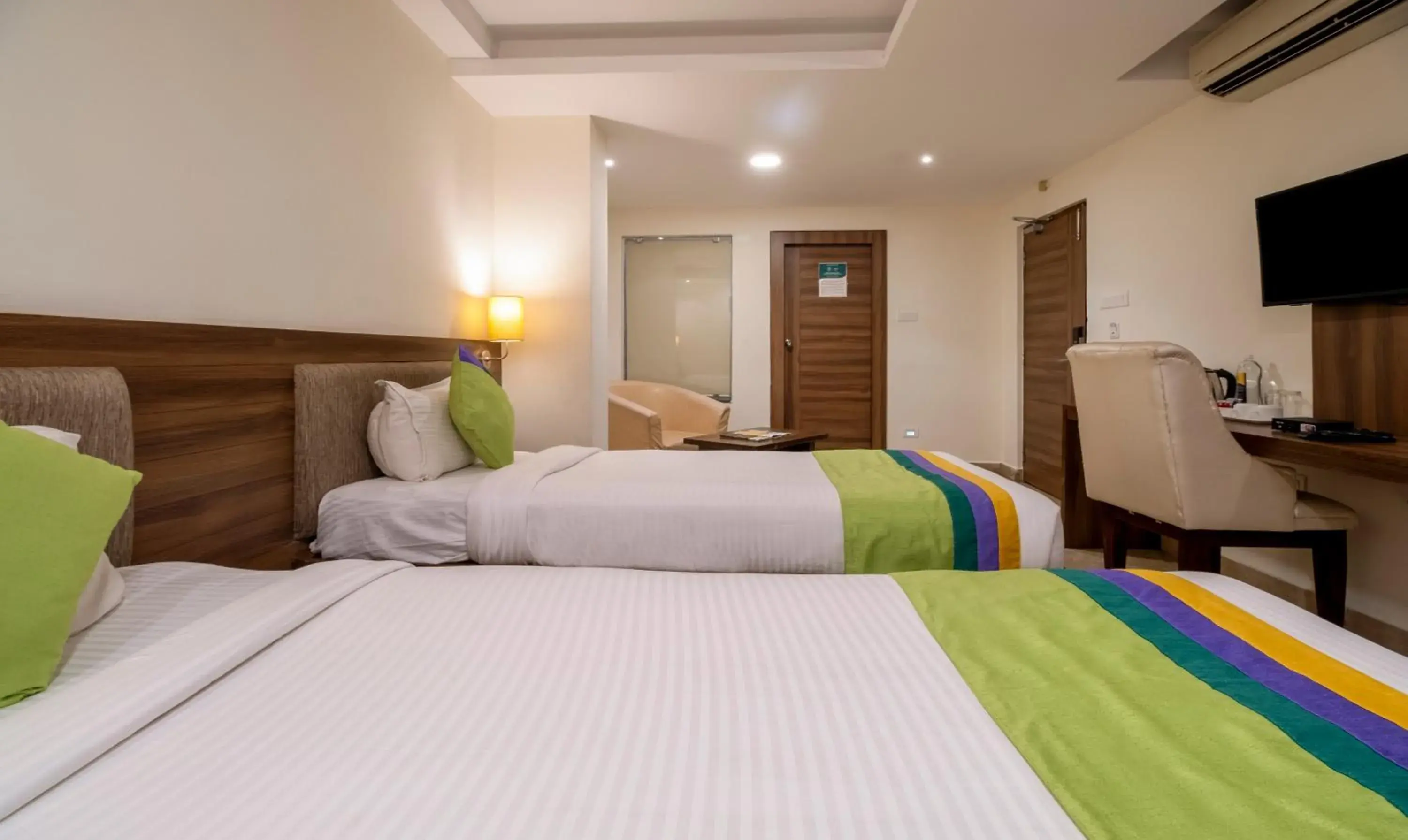 Bed in Treebo PL Grand, Vishakapatnam Bed in Treebo PL Grand, Vishakapatnam