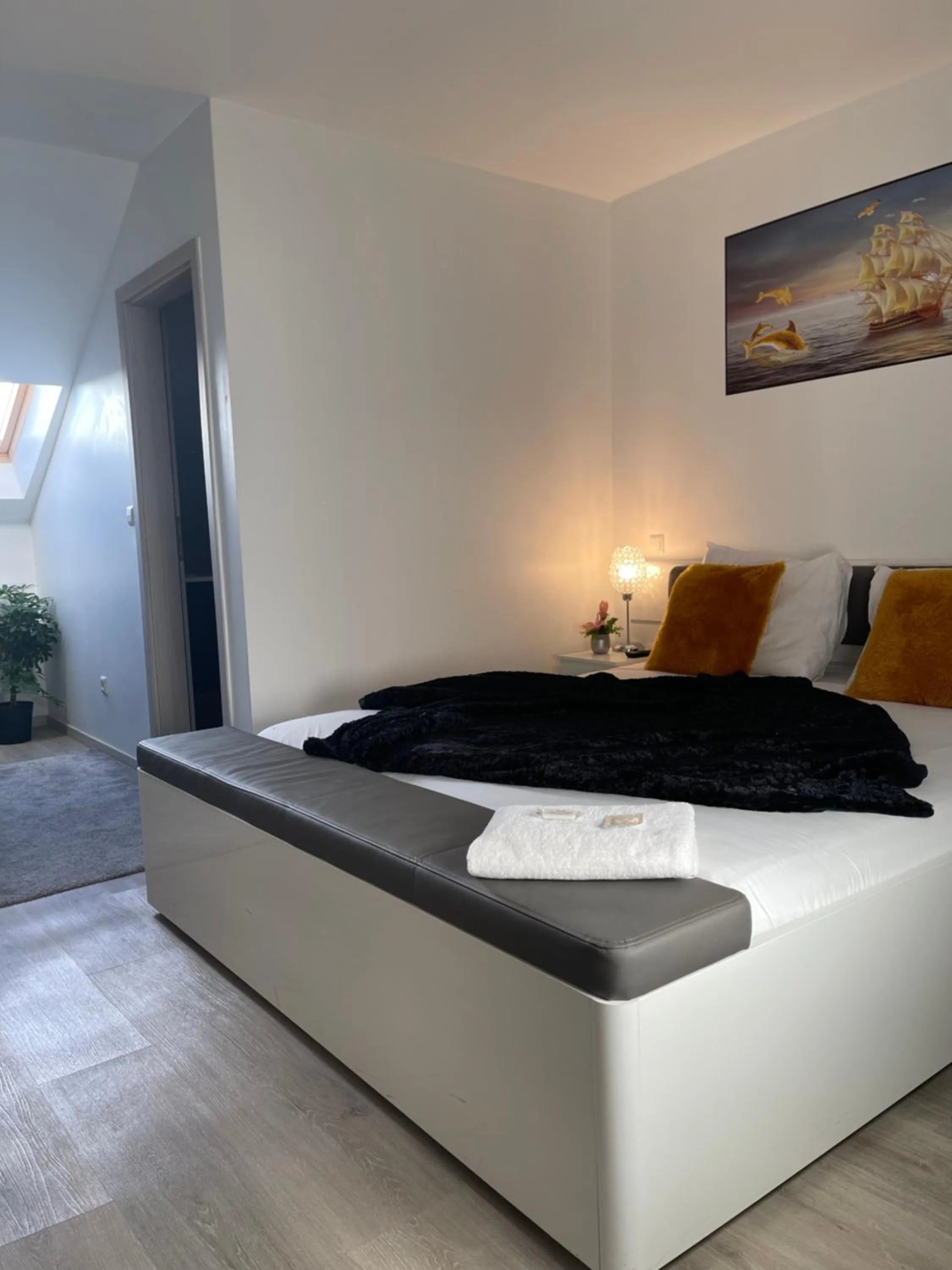 Bed in Hotel L'Empire