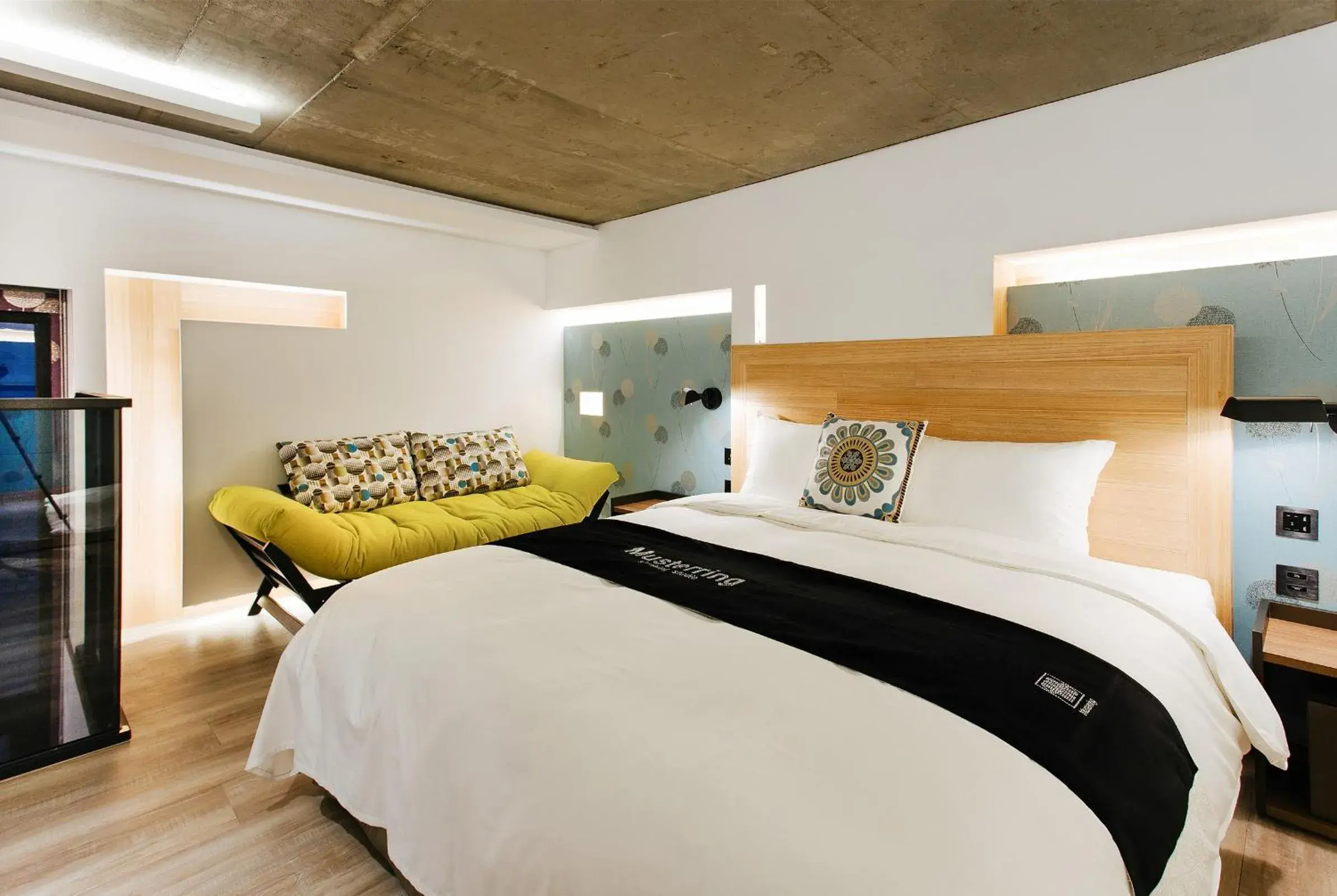 Bed in CHECK inn Taichung Zhongshan Bed in CHECK inn Taichung Zhongshan