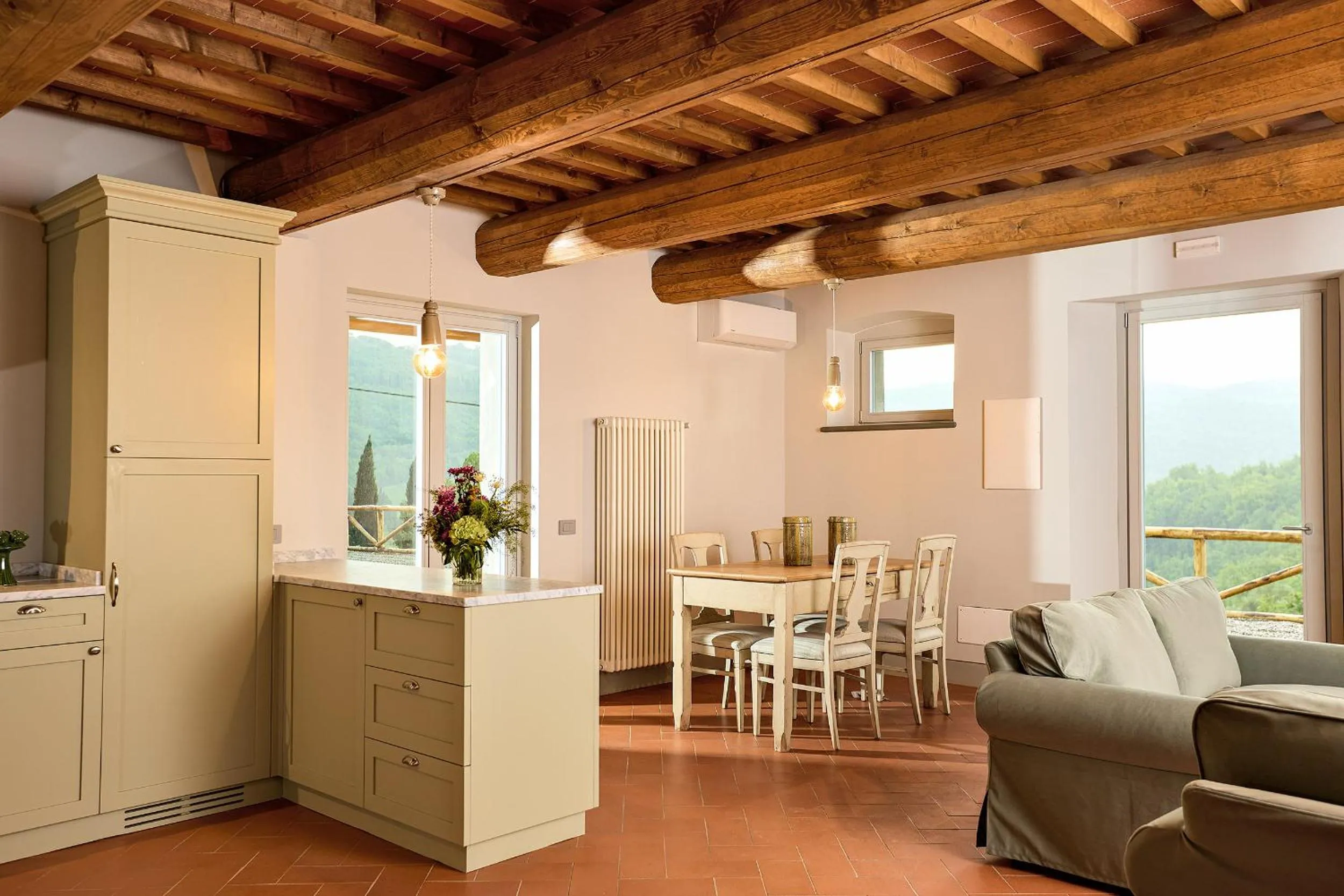 Dining area in Castello Vicchiomaggio