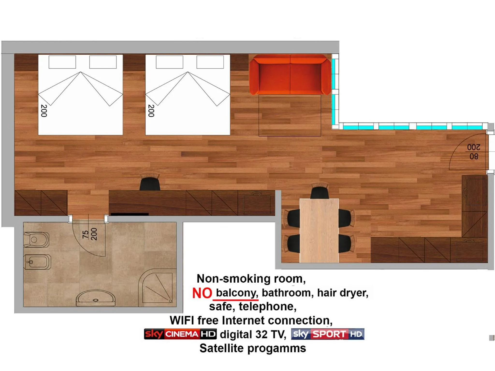 Floor plan in Hotel Comfort Erica Dolomiti Val d'Adige