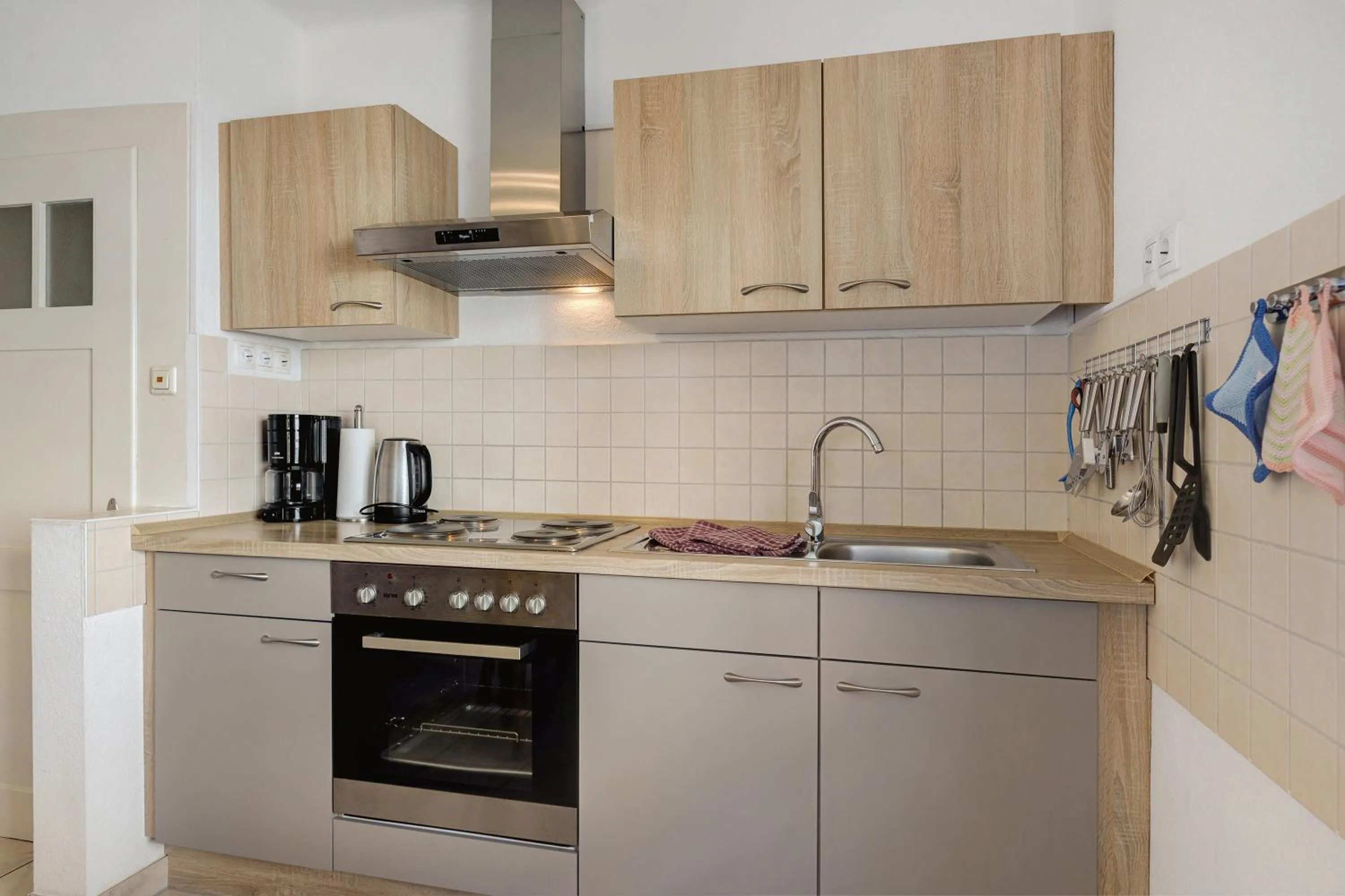 Kitchen or kitchenette in Ferienwohnung Kleeblatt