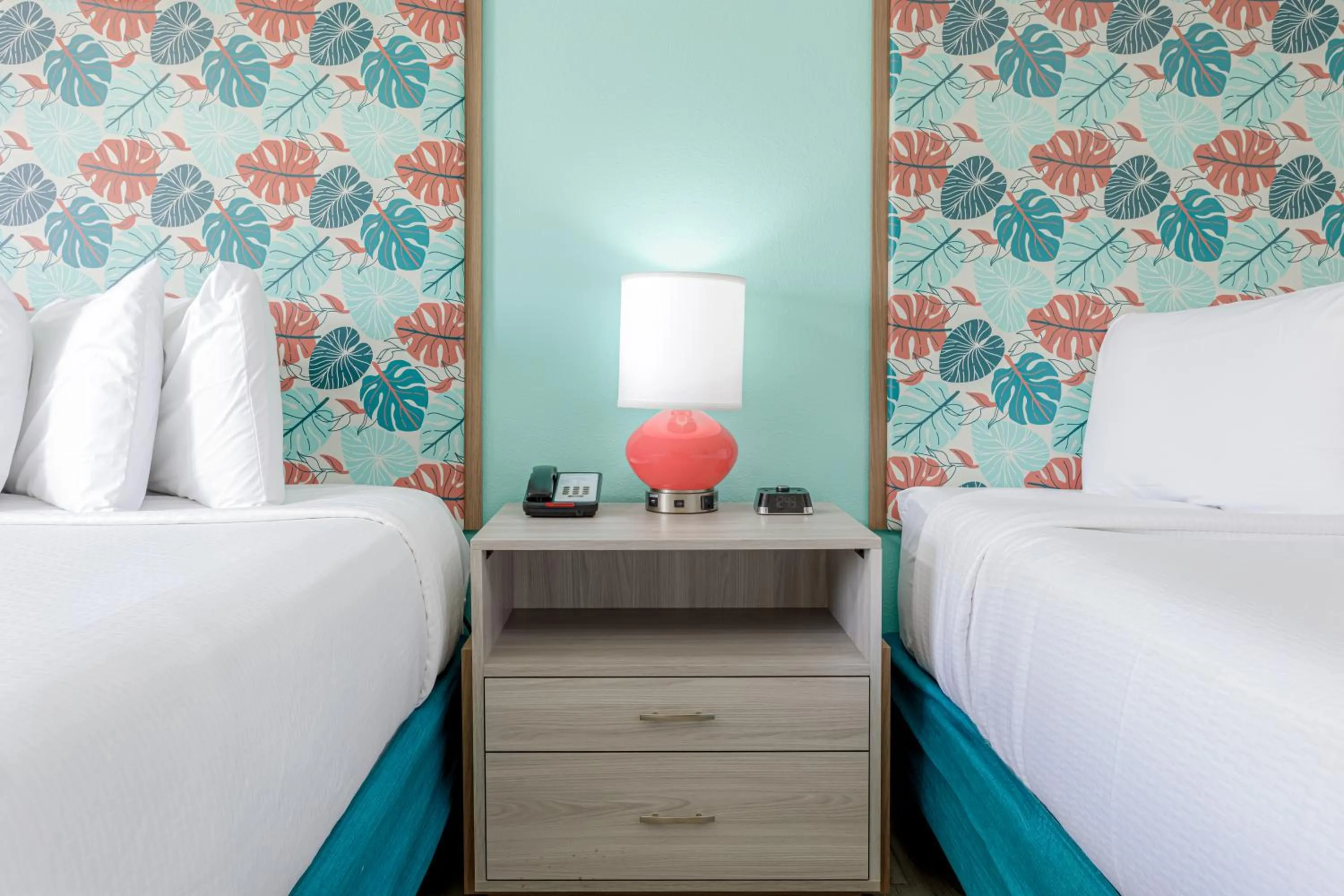 Bed in Surf & Sand Hotel