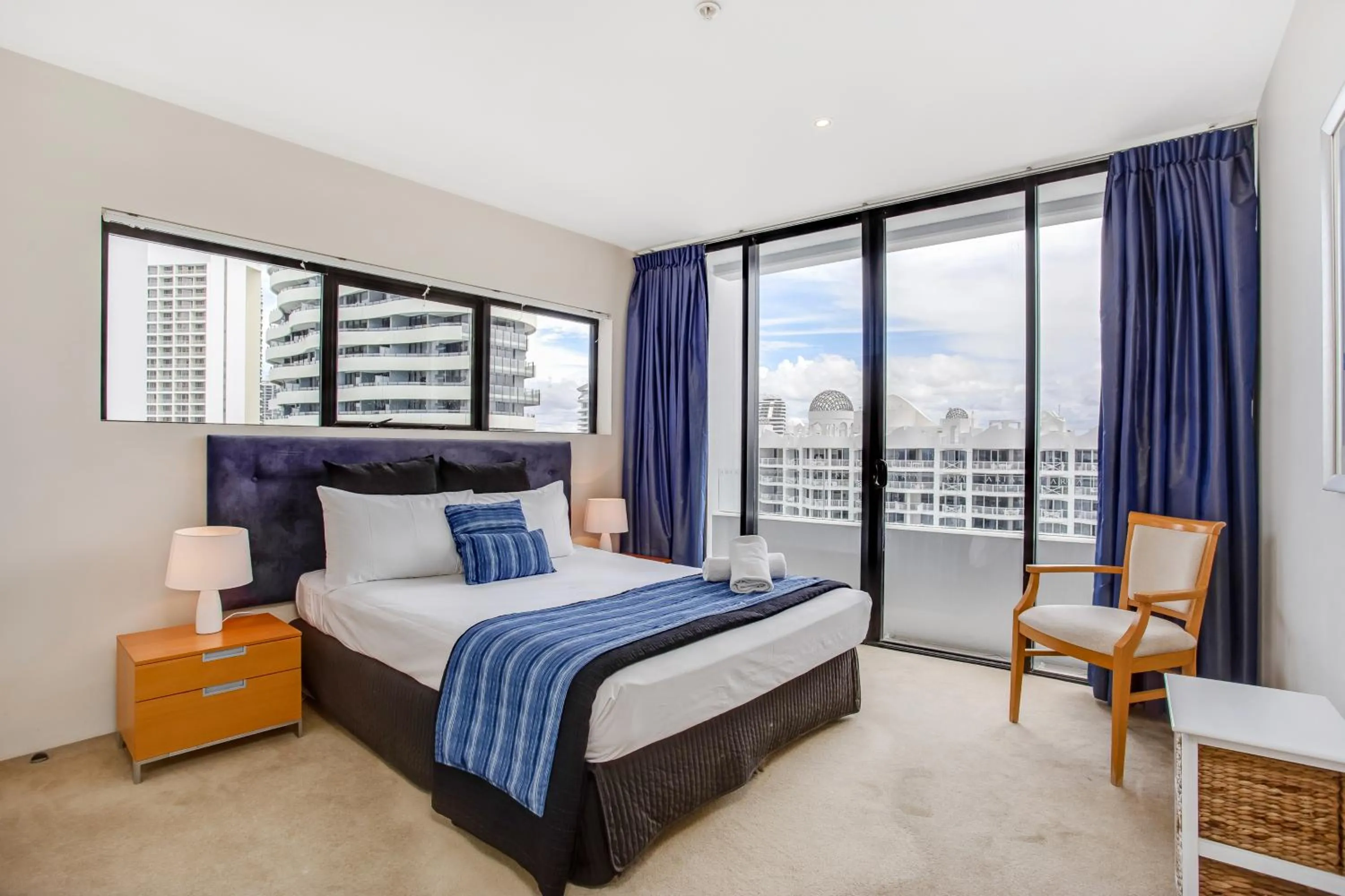 Bedroom, Bed in Aria Apartments