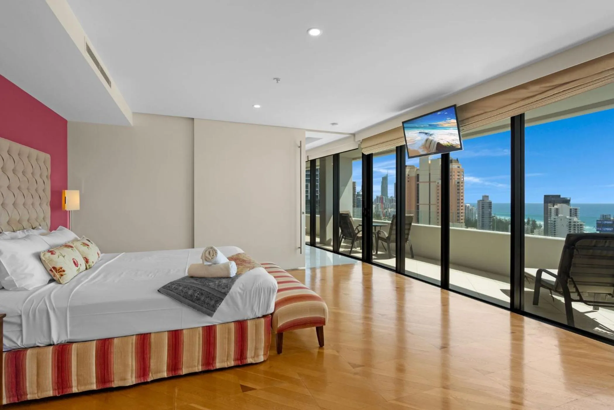 Bed in Aria Apartments