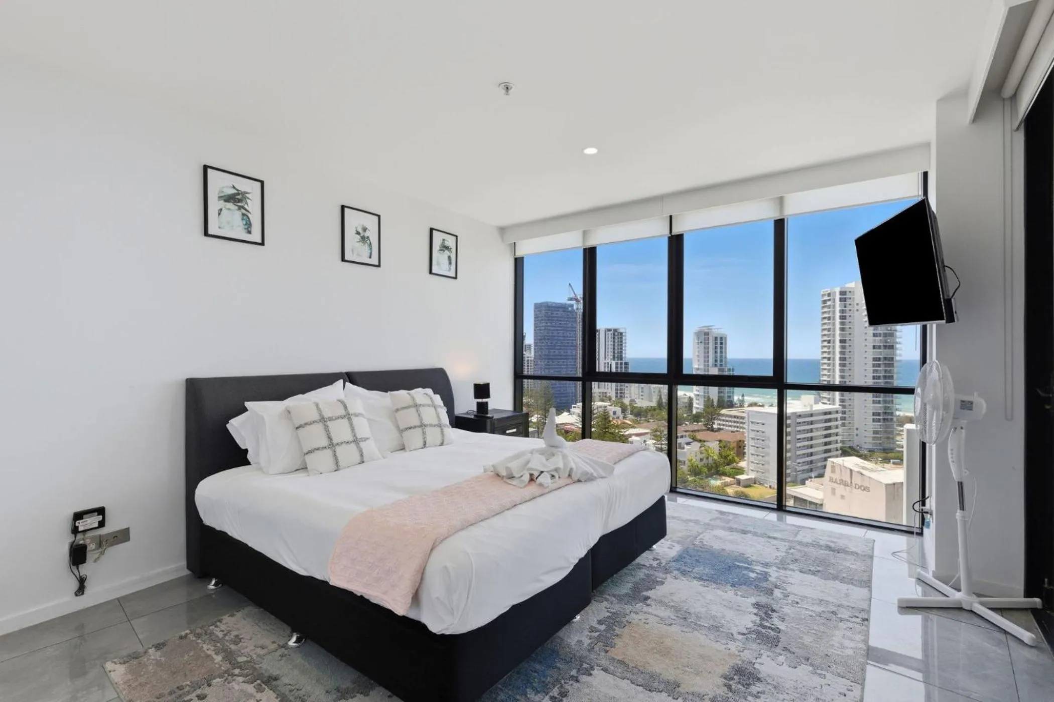 Bed in Aria Apartments