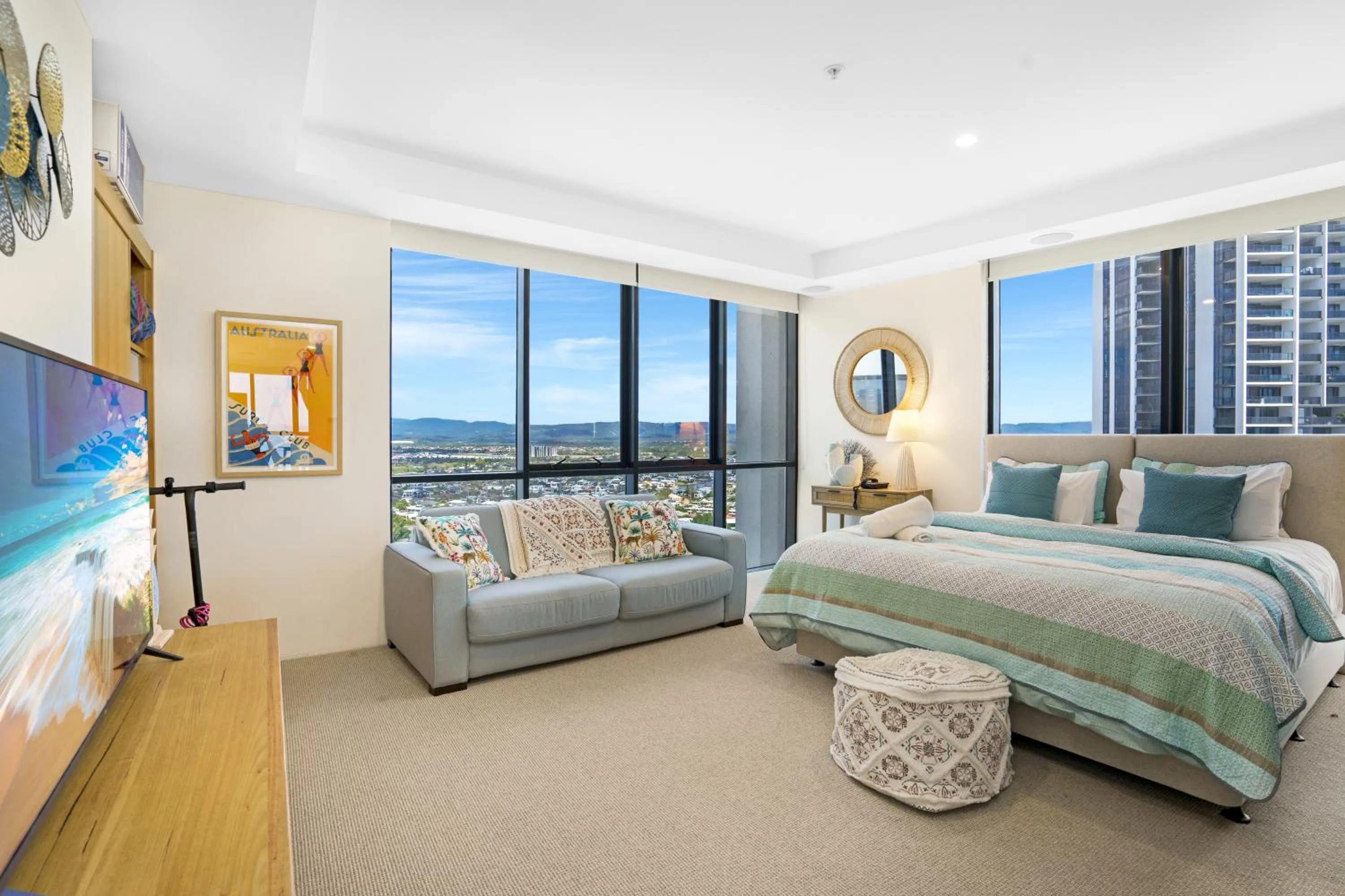 Bed in Aria Apartments