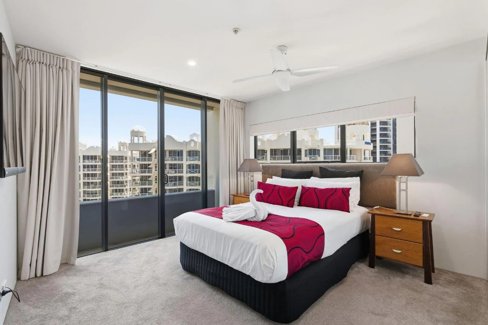 Bedroom, Bed in Aria Apartments
